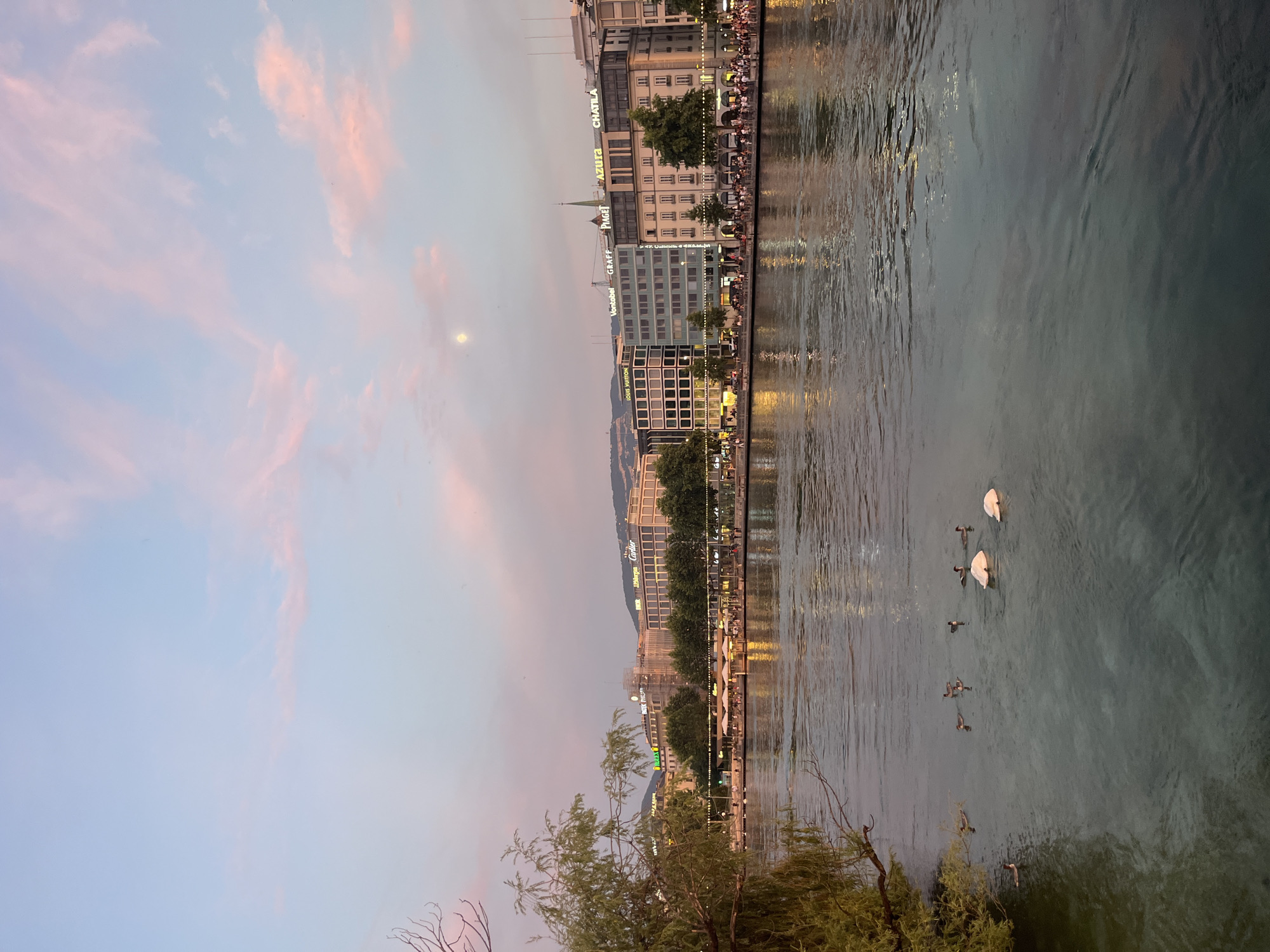 Mass bike ride rolls through Geneva at golden hour