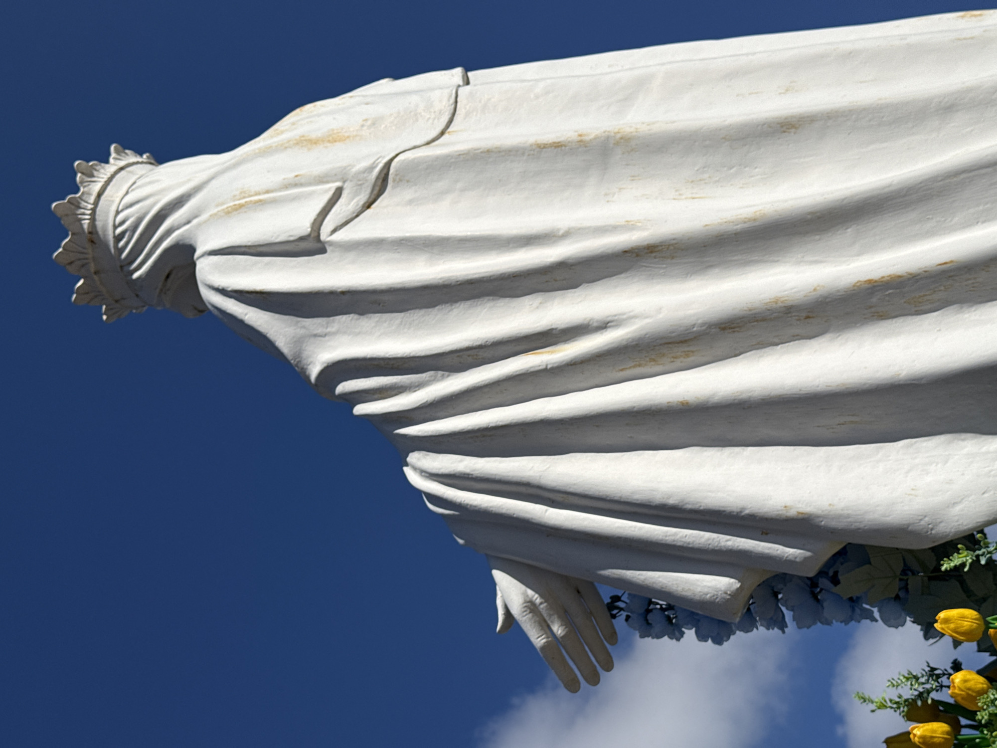 Jezzine's hilltop statue and mountain landscape, Lebanon