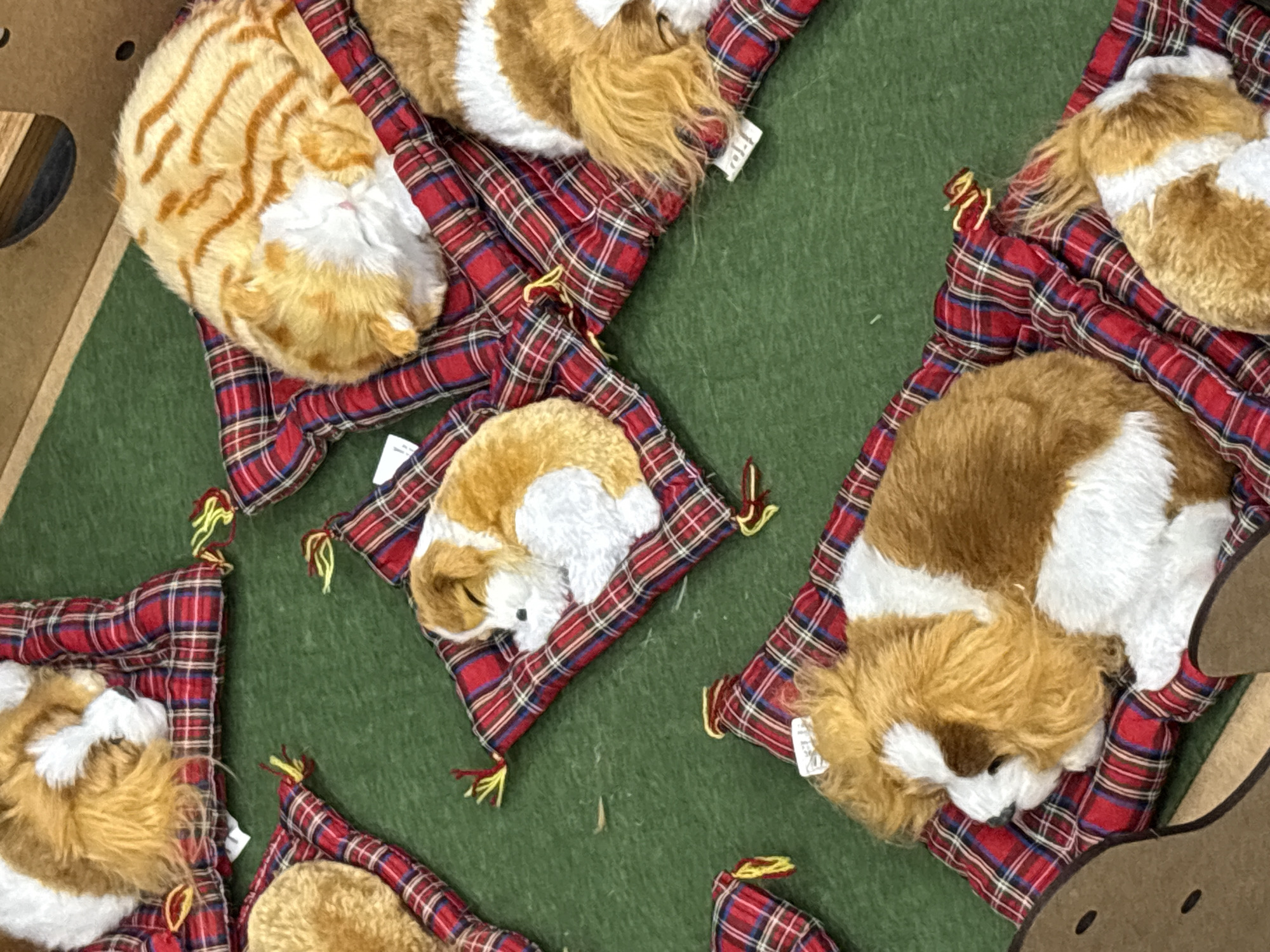 Toy store displays feature stuffed animals and children's products