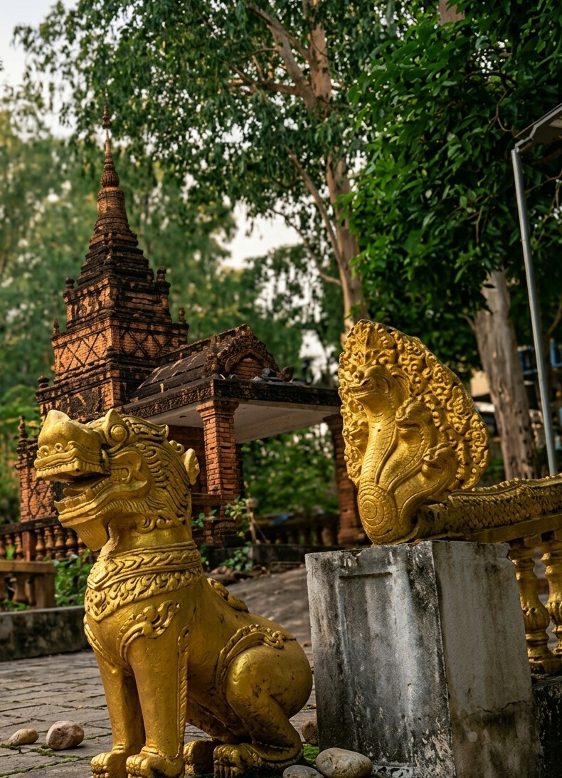 Buddhist temple complex documented in Sihanoukville, Cambodia