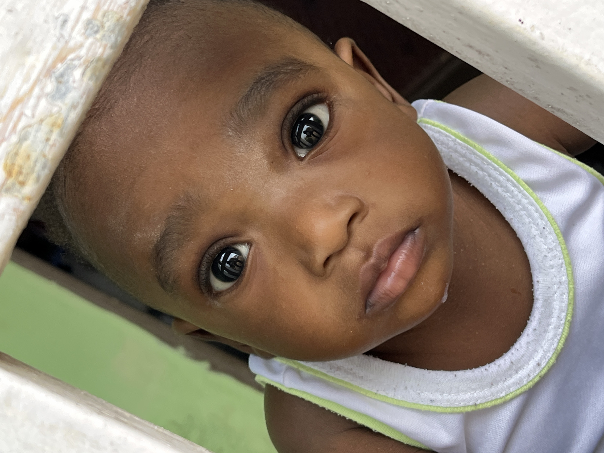 Close-up moments with a baby in Barakin Akawo, Nigeria