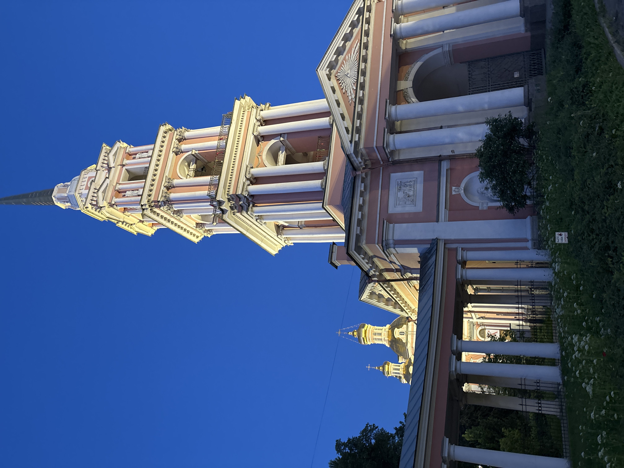 Saint Petersburg at dusk, cathedrals and street scenes