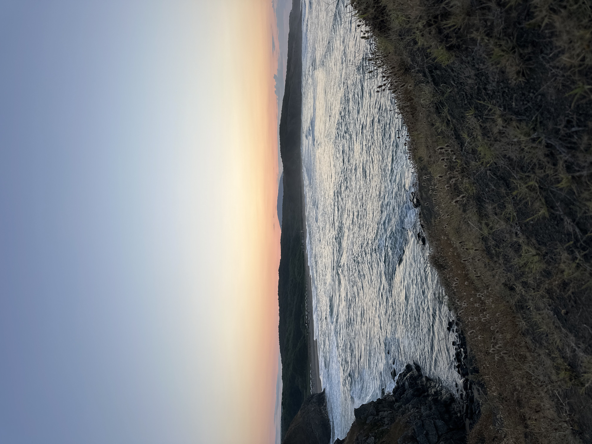 Sunset along the Black Sea cliffs at Sinemorets, Bulgaria