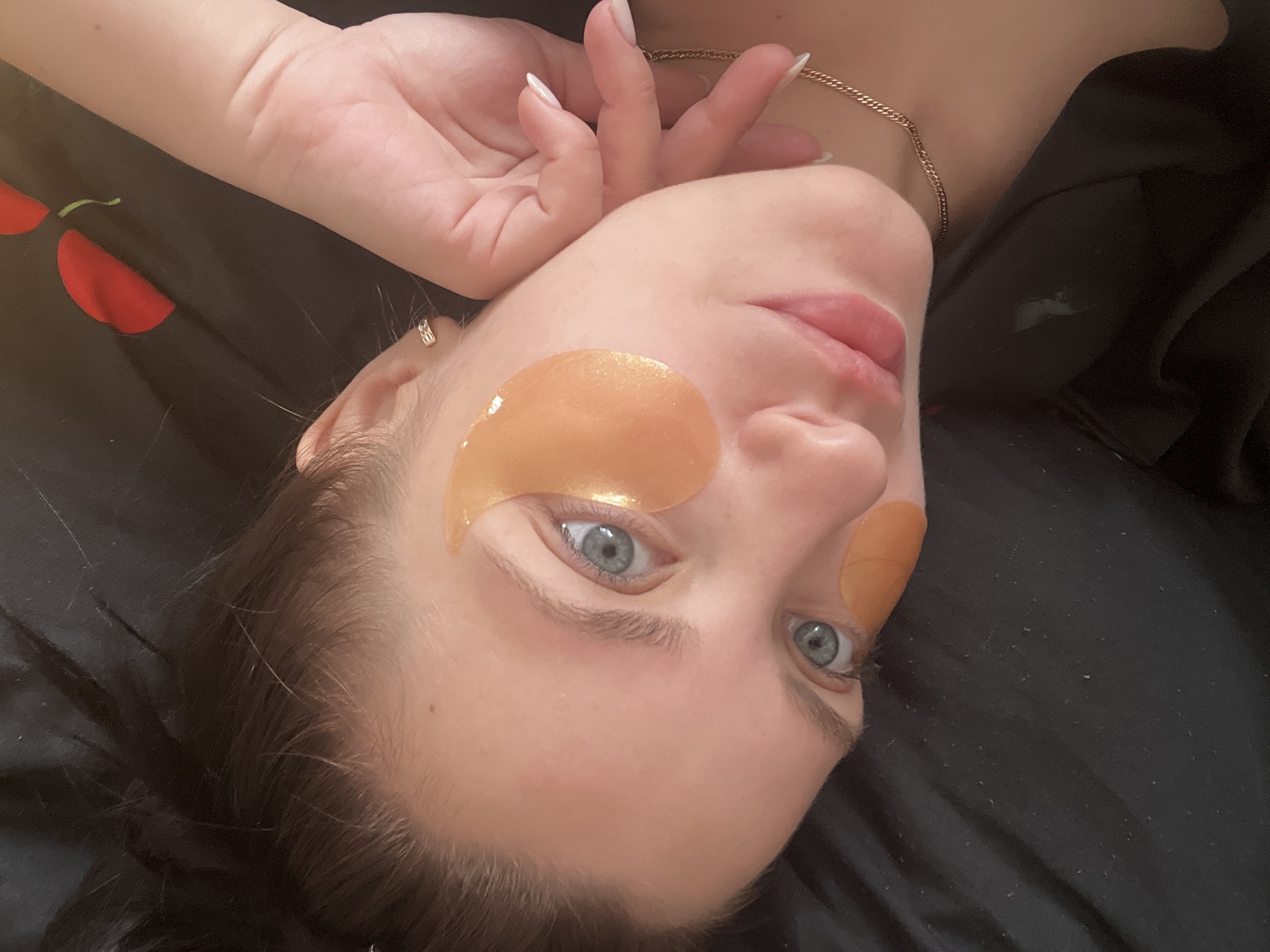 Woman with eye patches observed lying down in Марковский