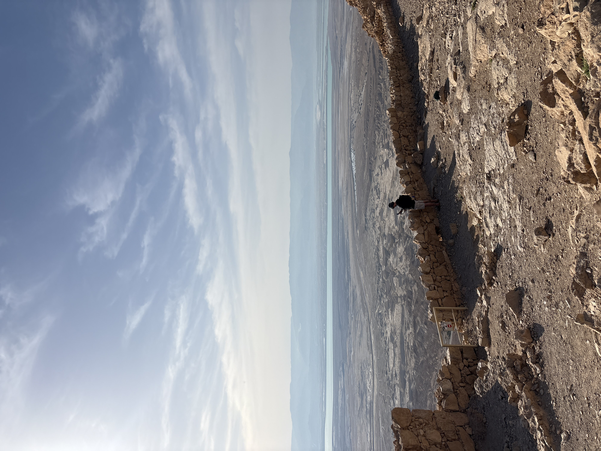 Desert landscape with water body observed in Tamar region