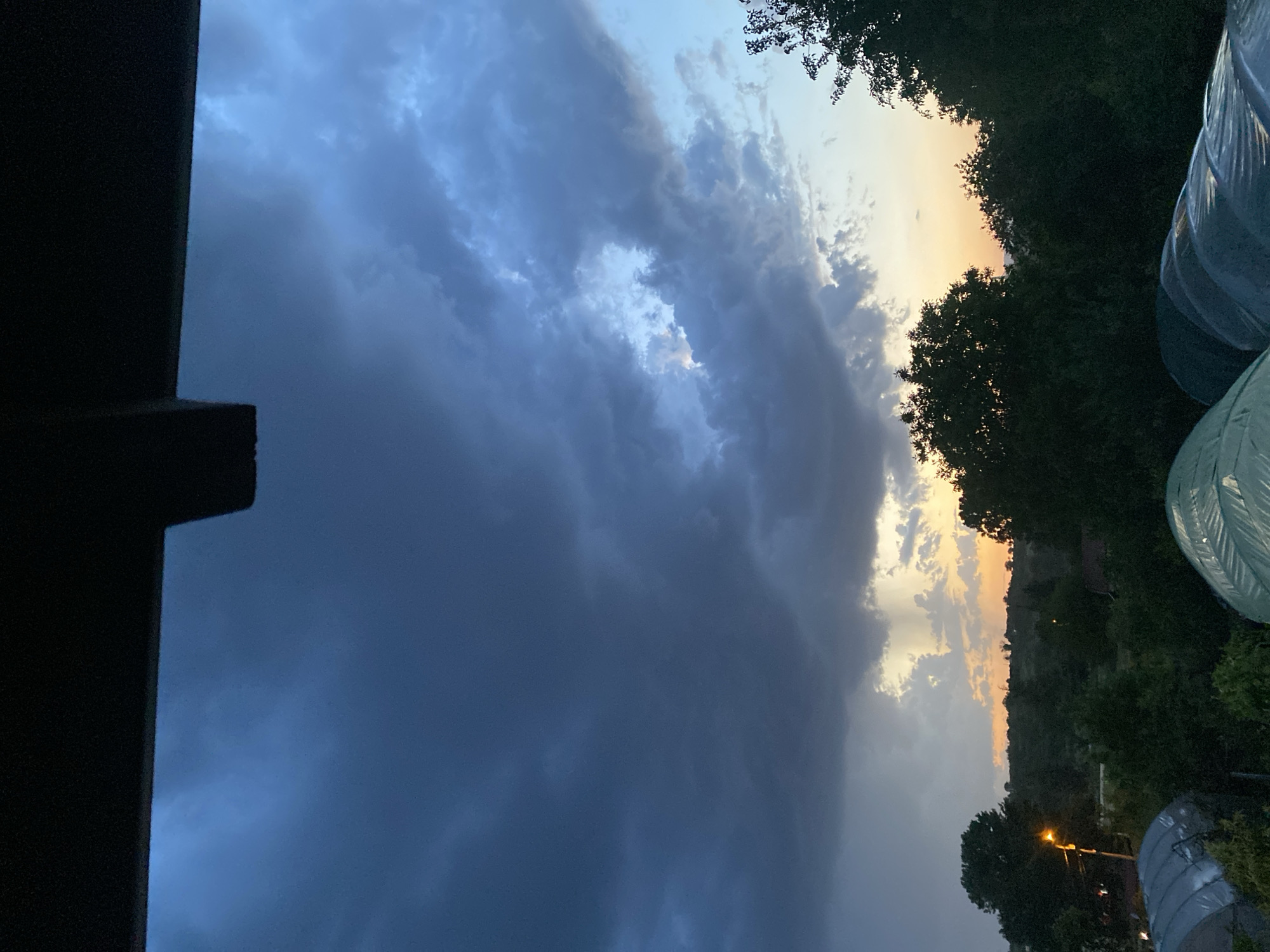 Storm clouds and fire documented in Konstantinovo, Bulgaria