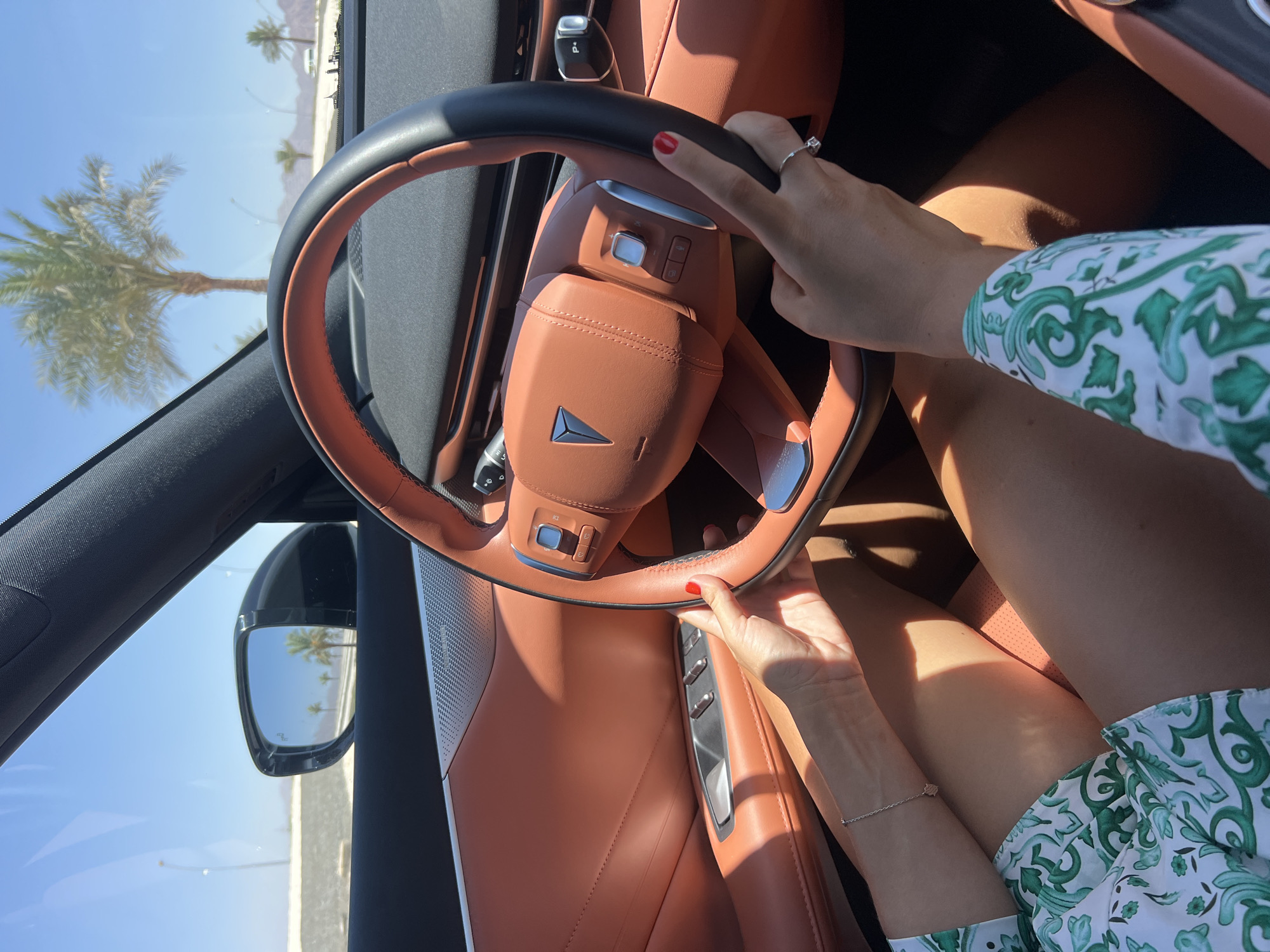 Driving through Sharm El Sheikh's palm-lined streets on a clear morning