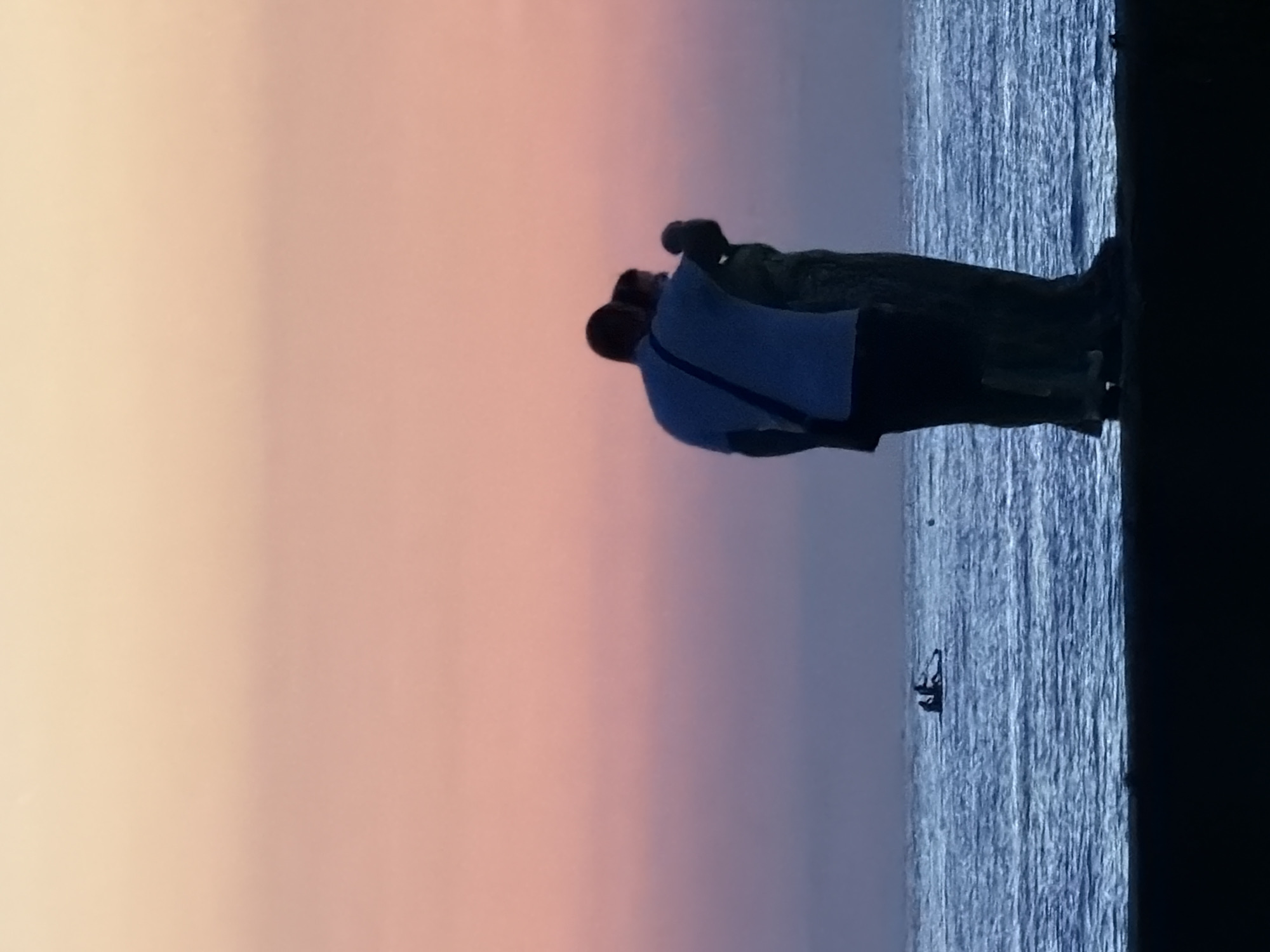 Sunset beach evening in Sochi, Black Sea coast