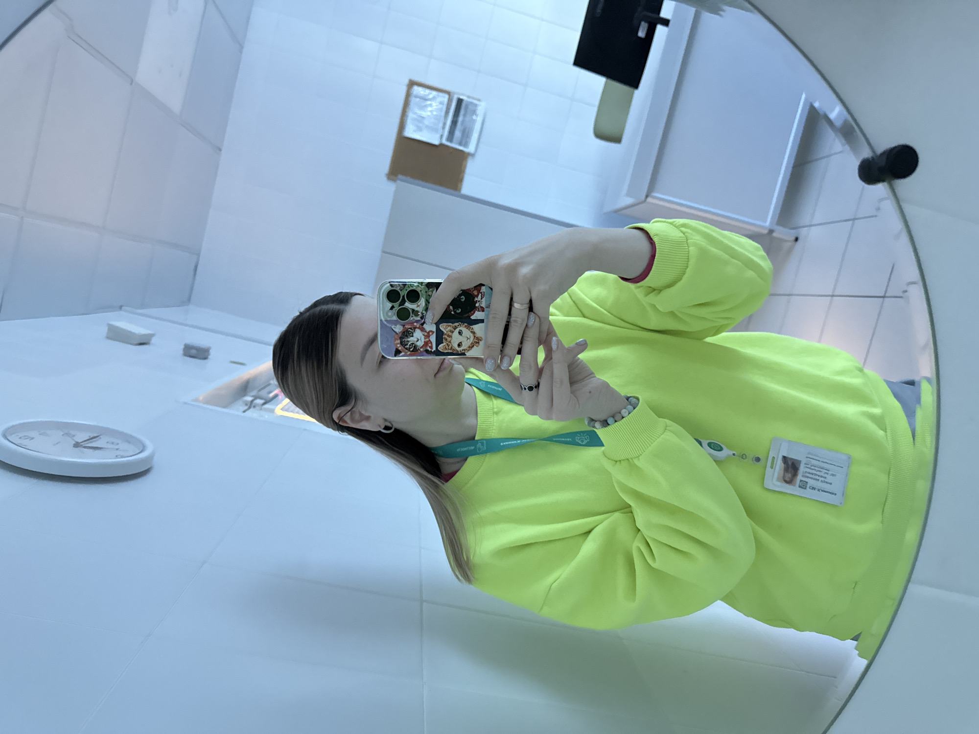 Night shift worker documents lab work and downtime in Moscow