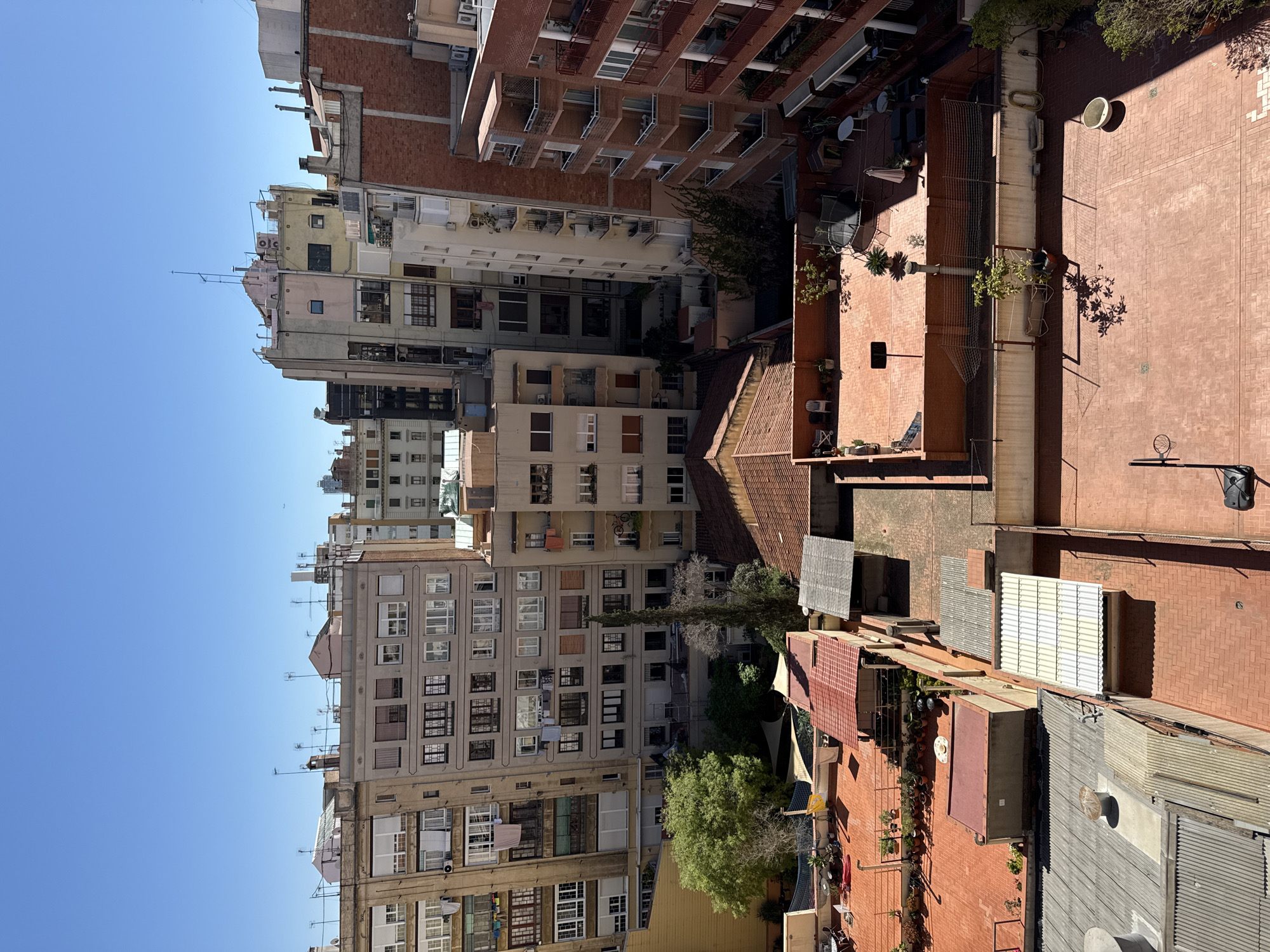 Aerial view documents Barcelona residential architecture diversity