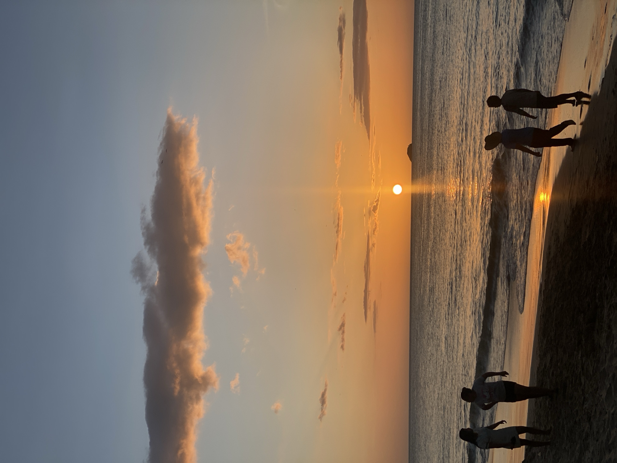 Golden hour on a quiet Venezuelan Caribbean beach