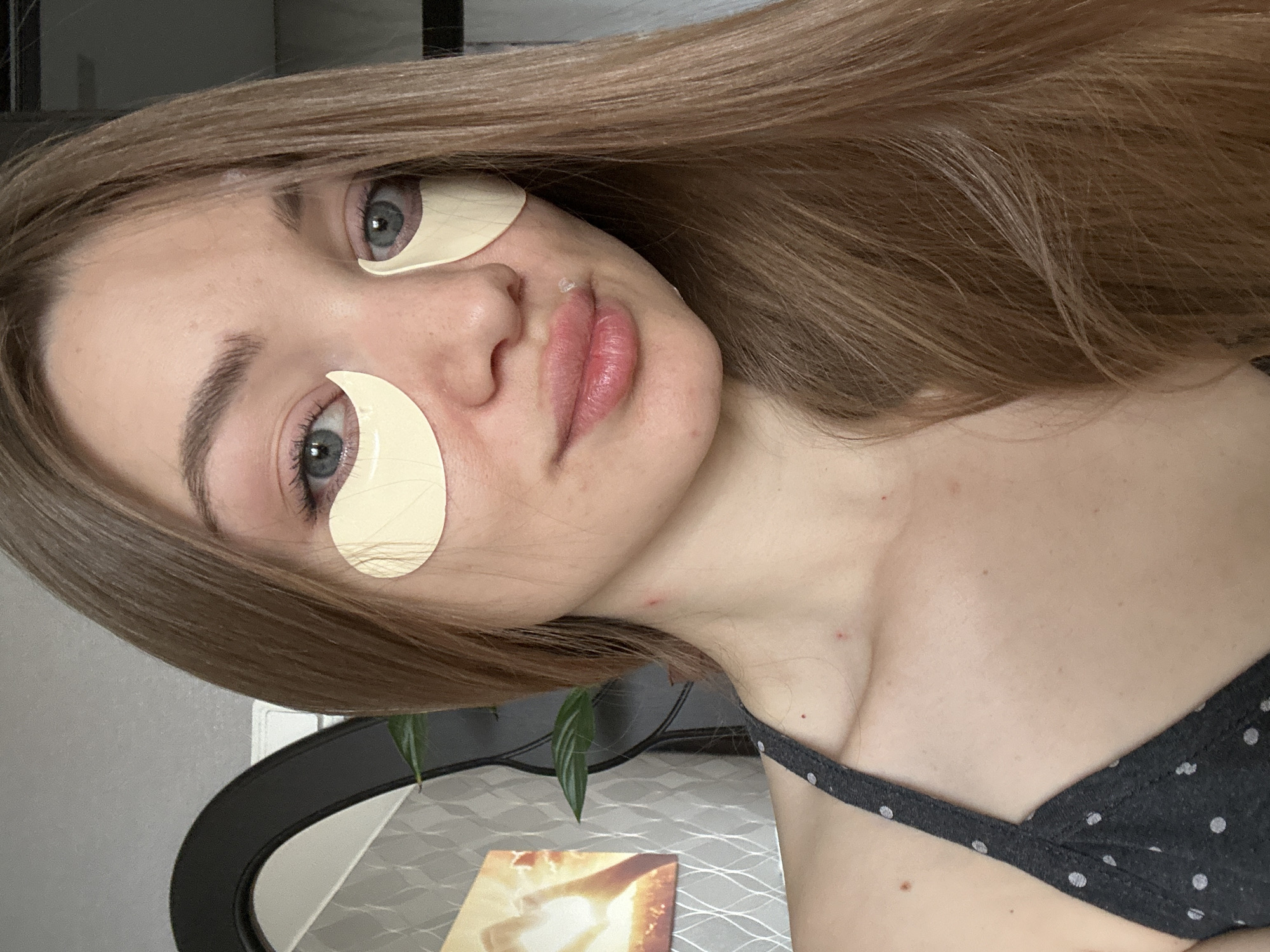 Woman captured in self-care moment in Tuymazy, Russia