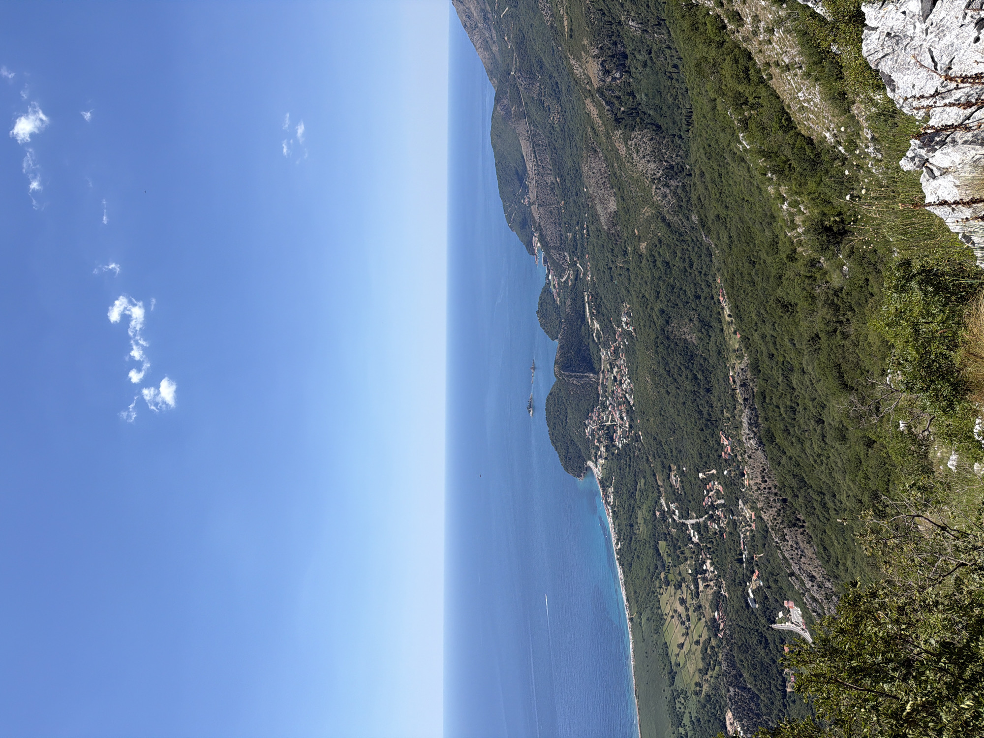 Rocky Montenegrin coastline and calm Adriatic islands, Gluhi Do