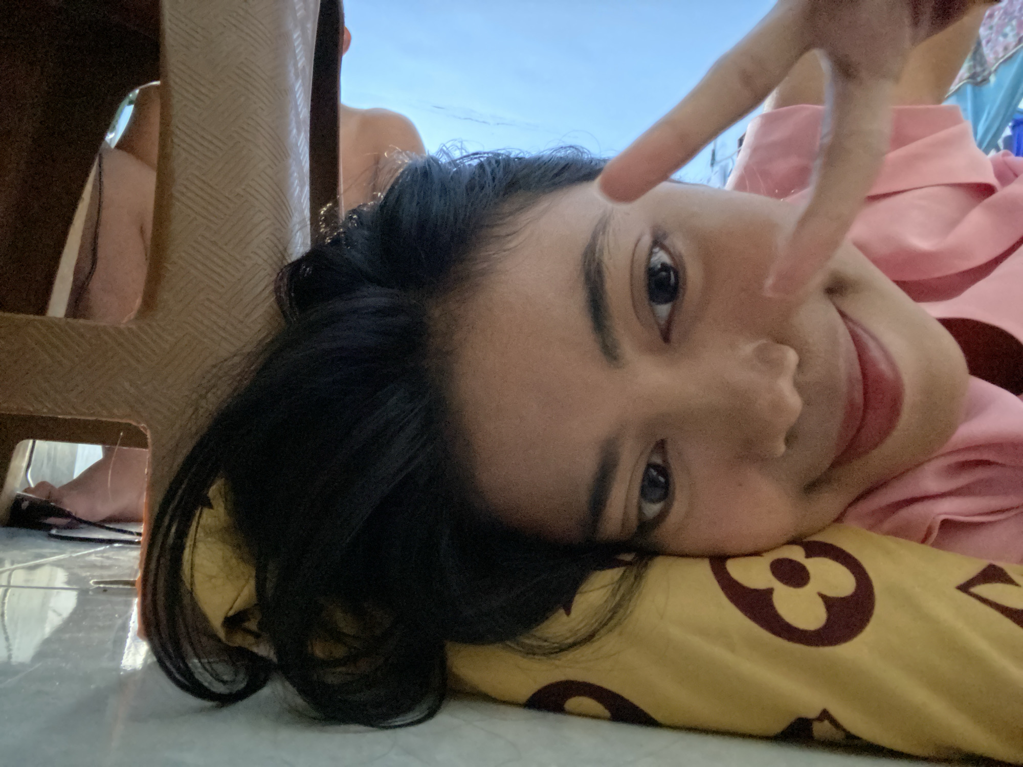 Morning selfie session captured in Madiun bedroom