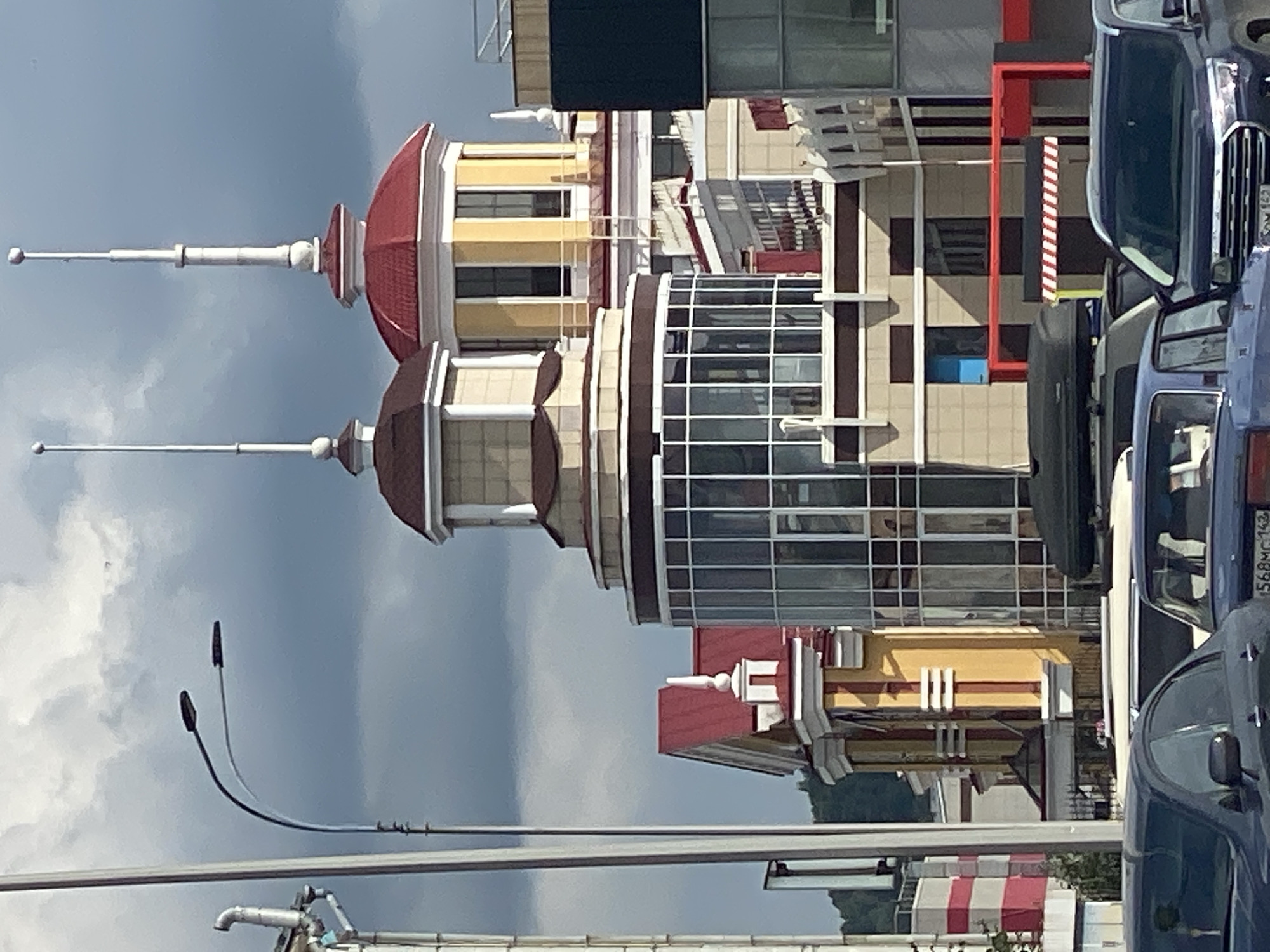 Everyday street scenes across Novokuznetsk on a July morning