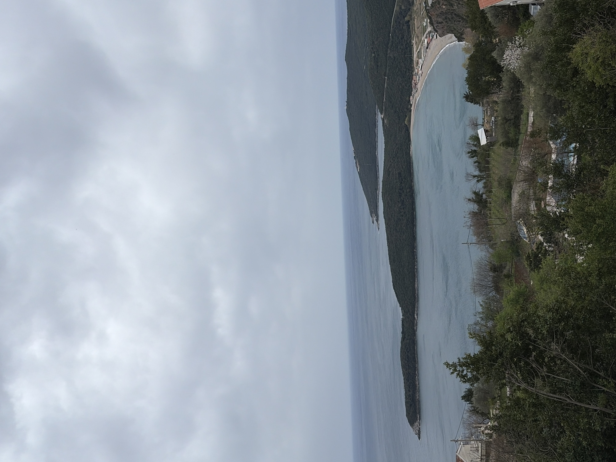 Cloudy bay views captured in Prijevor, Montenegro