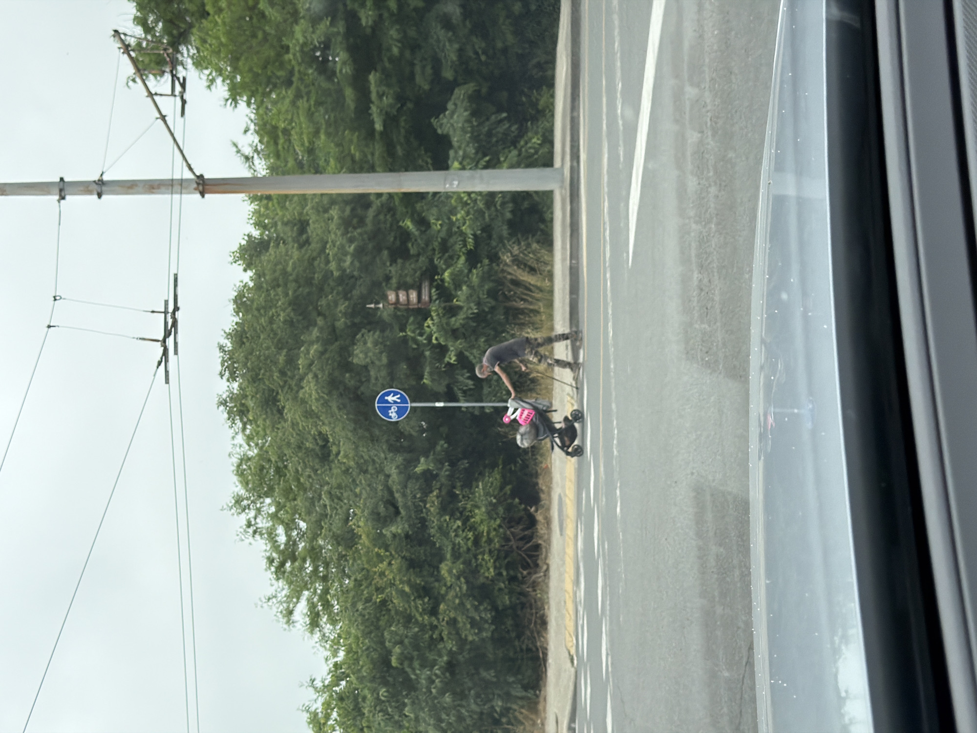 Person spotted from vehicle on Burgas roadside