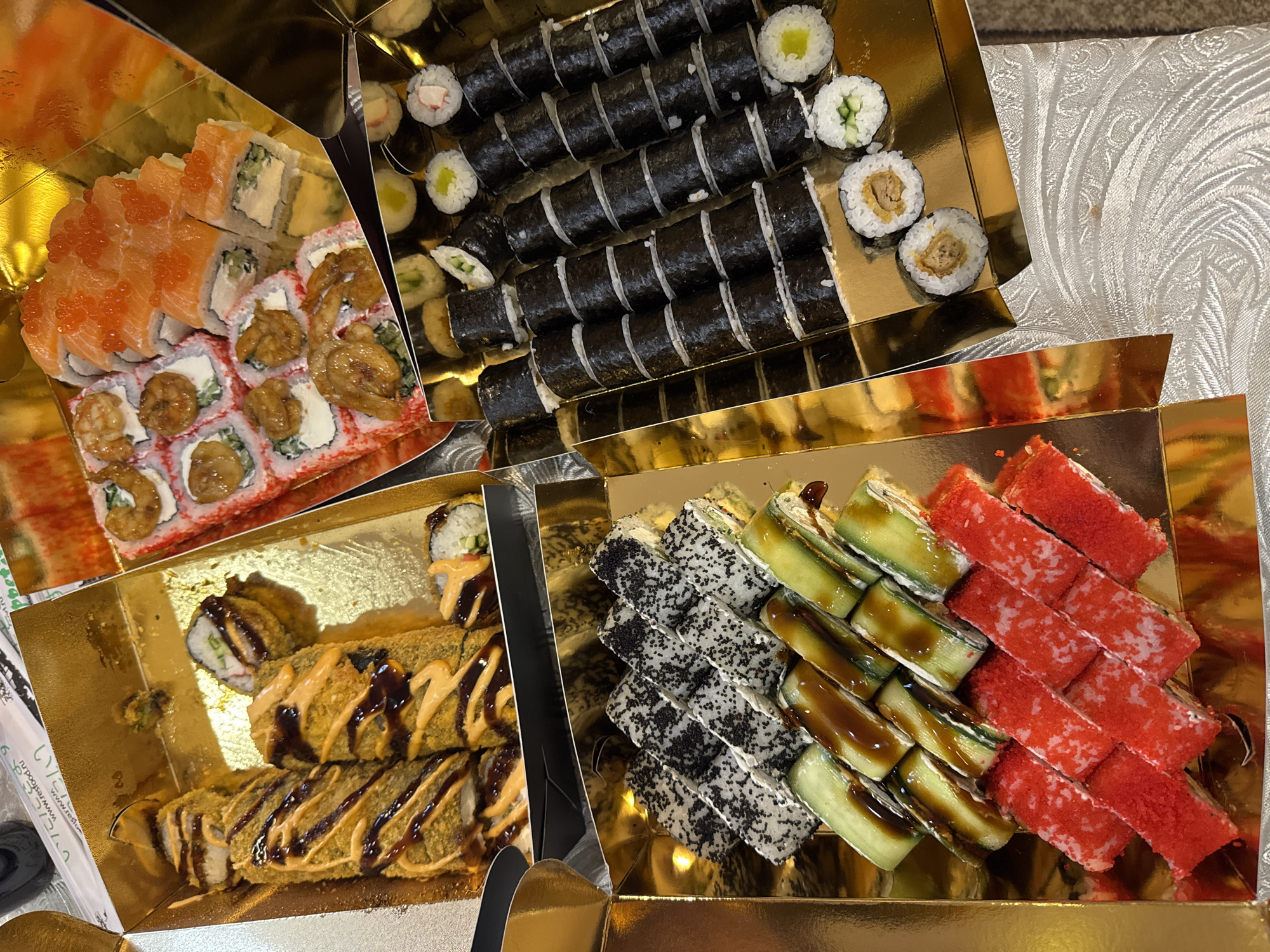 Sushi display documented in Yerevan, Armenia