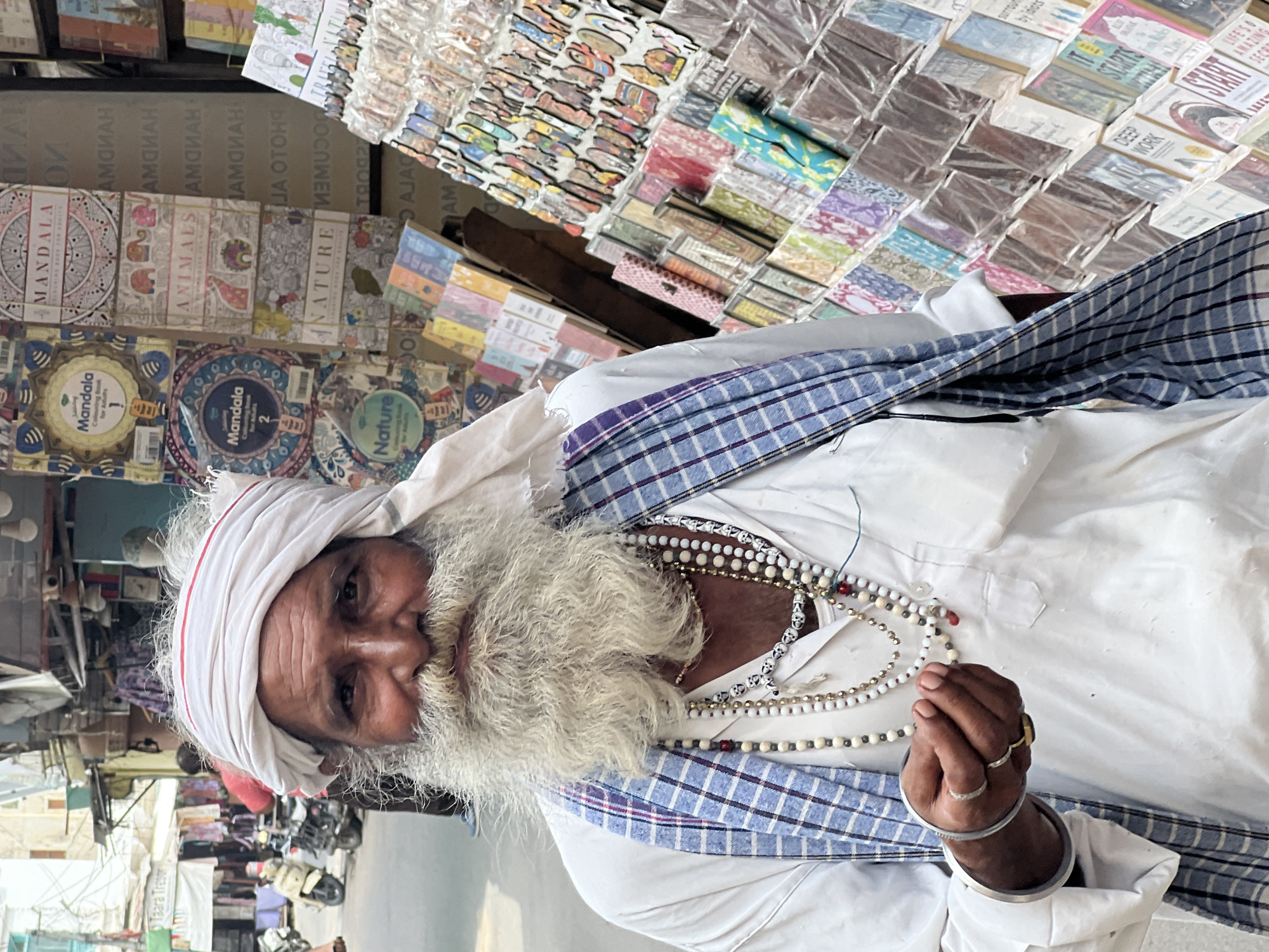 Morning scenes with traditionally dressed locals in Pushkar