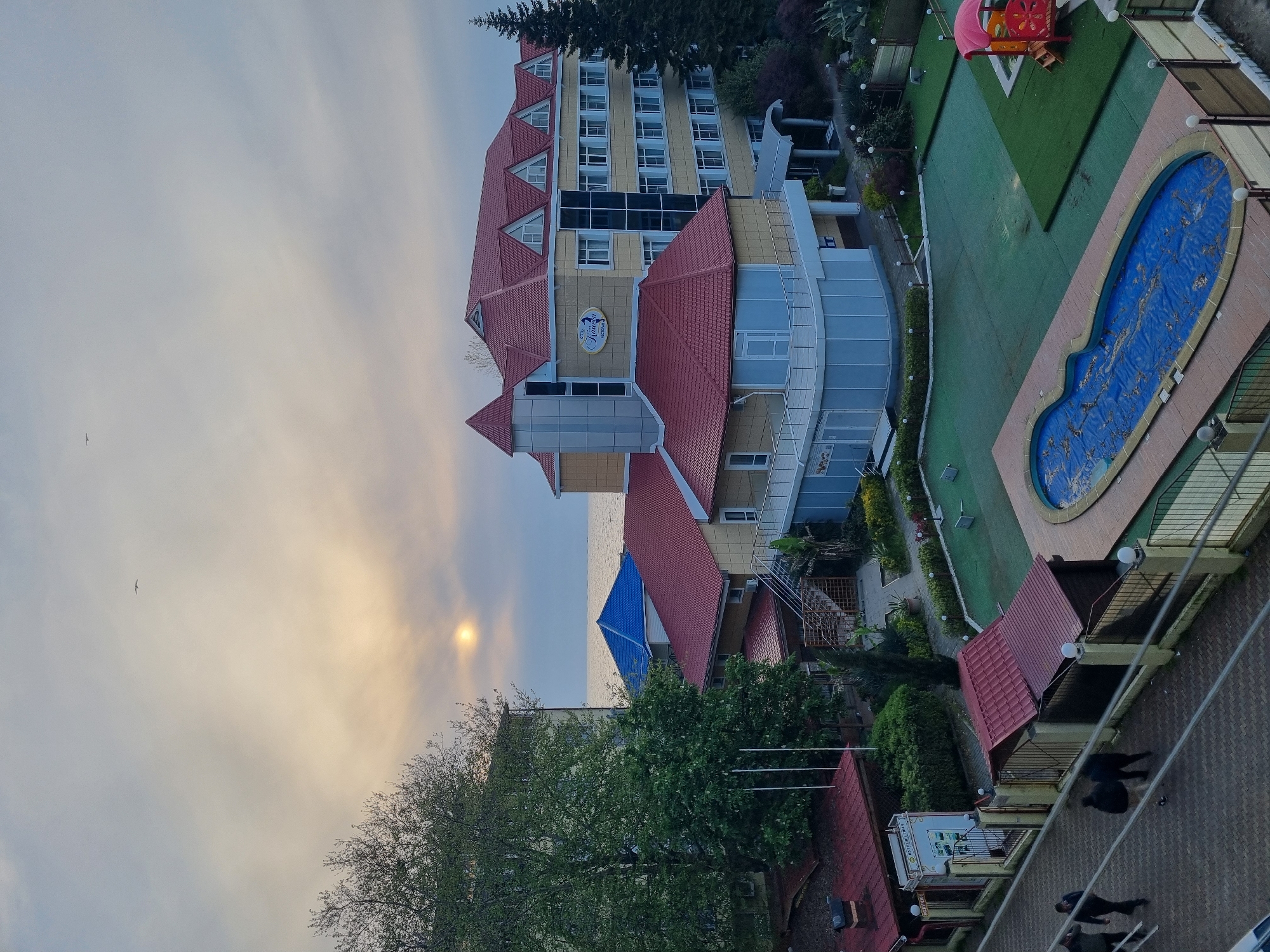 Golden hour captured at Sochi resort complex