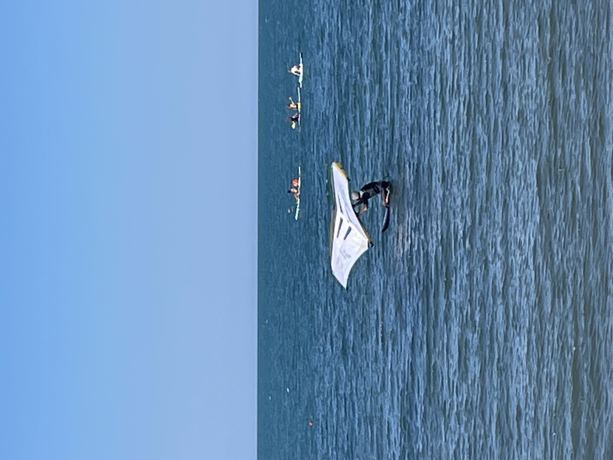Wing surfing and paddleboarding on the Black Sea in Sochi