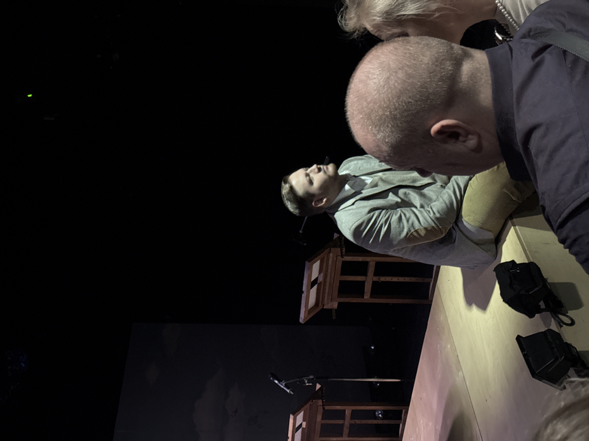 Stage performer captured during live show in Moscow