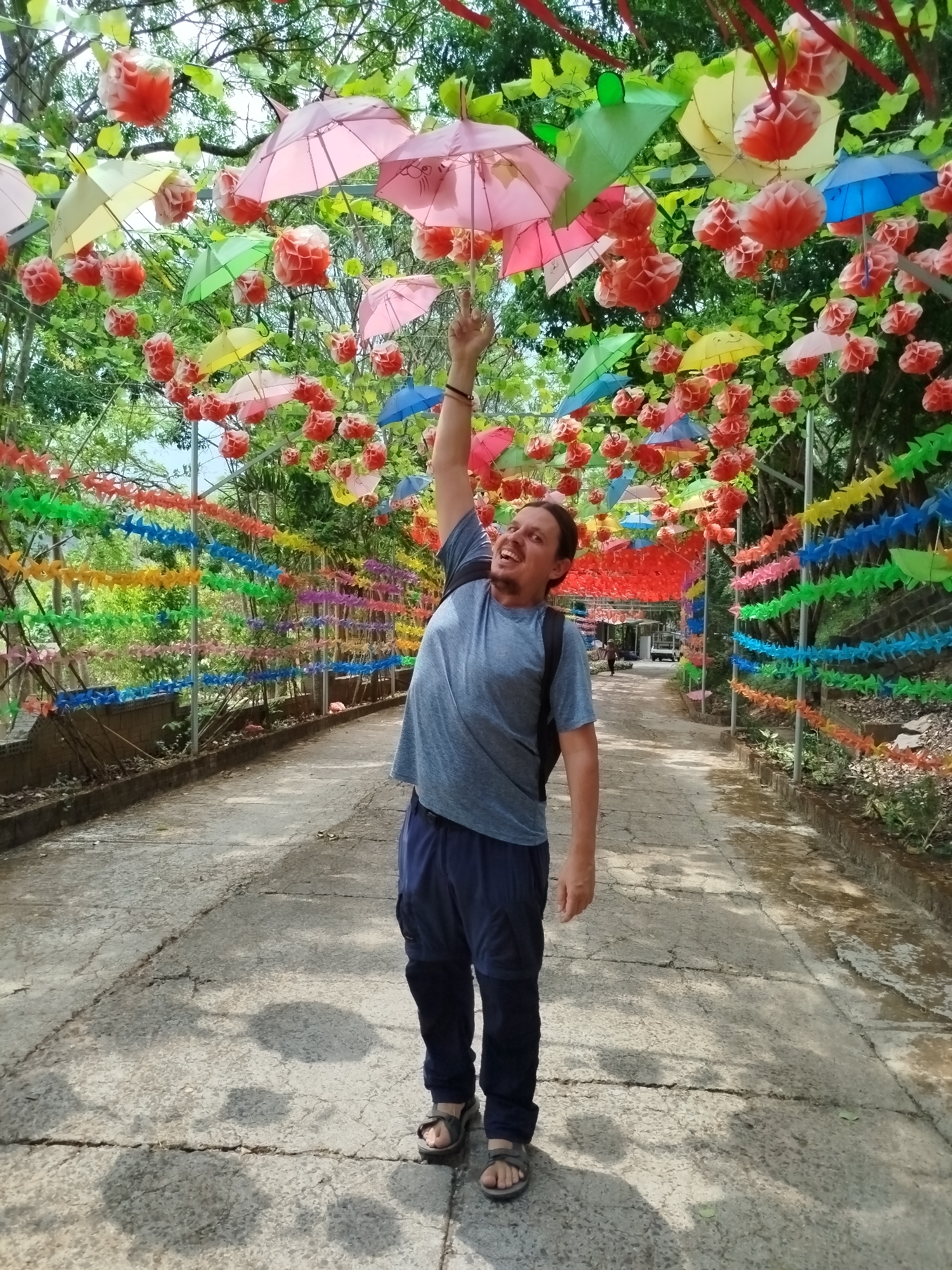 Morning visit to decorated temple park in Tân Phú