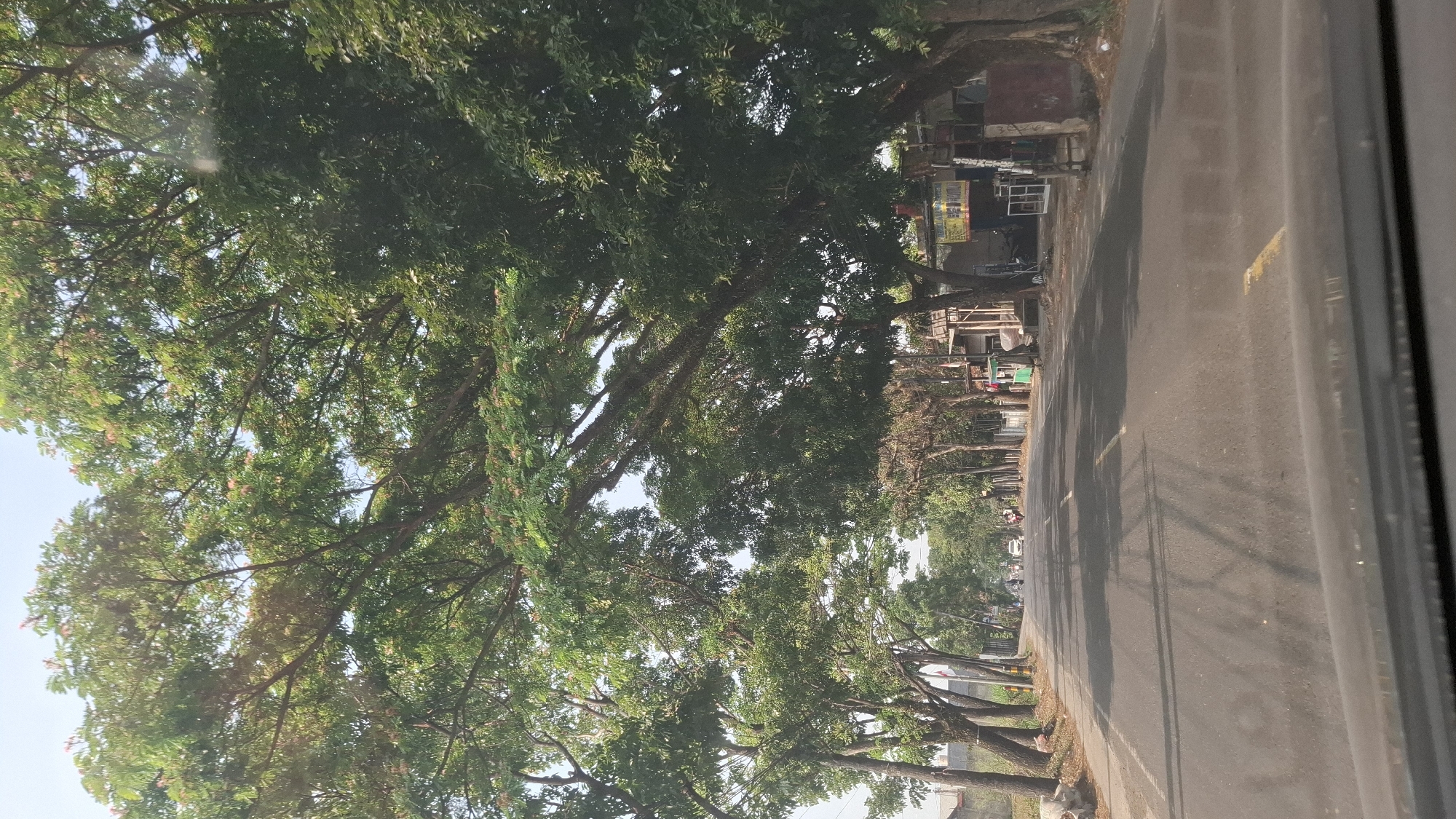 Morning drive through rural West Java roads, light traffic