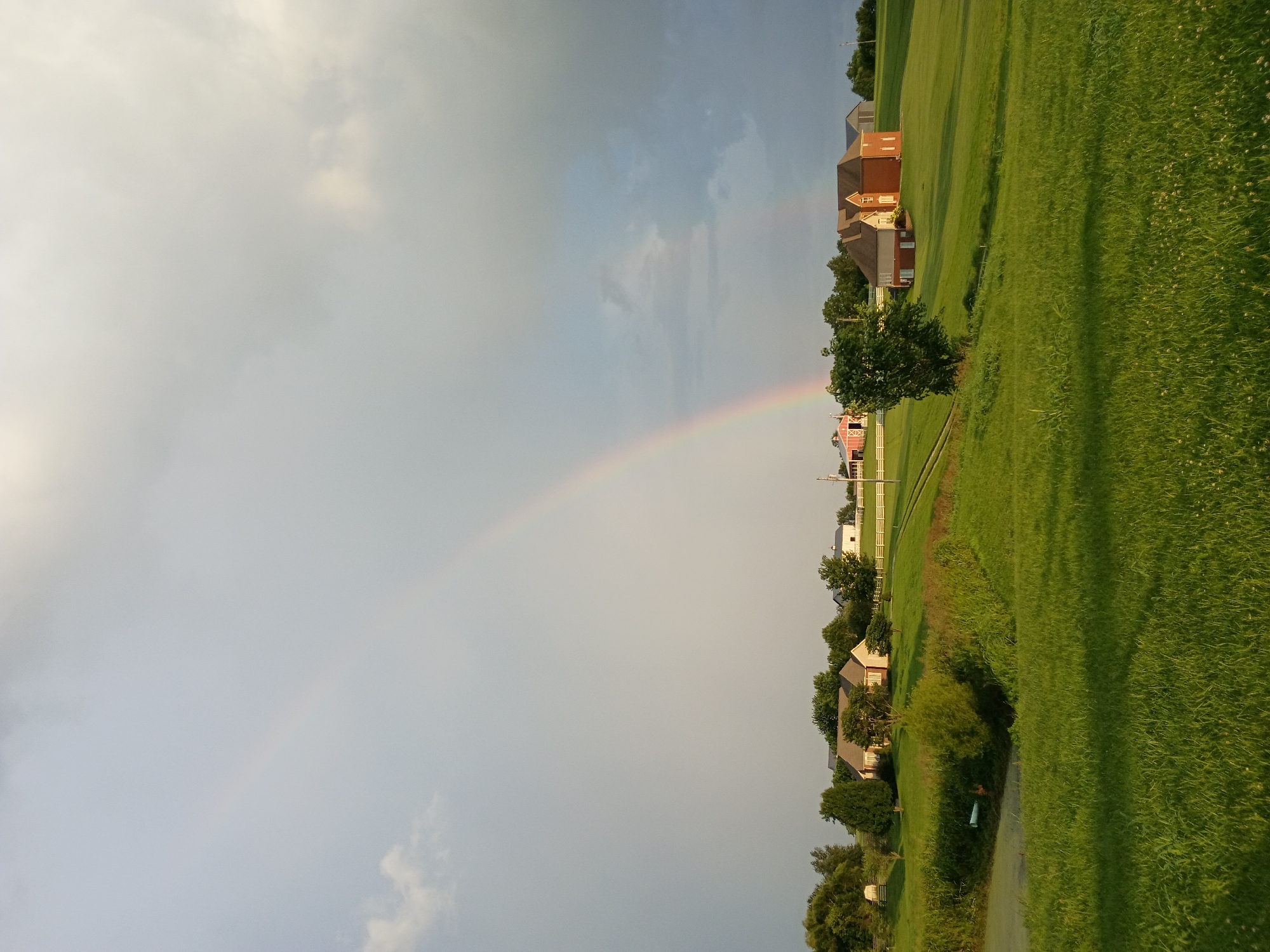 Rainbow over a rural farm in Georgetown, Kentucky