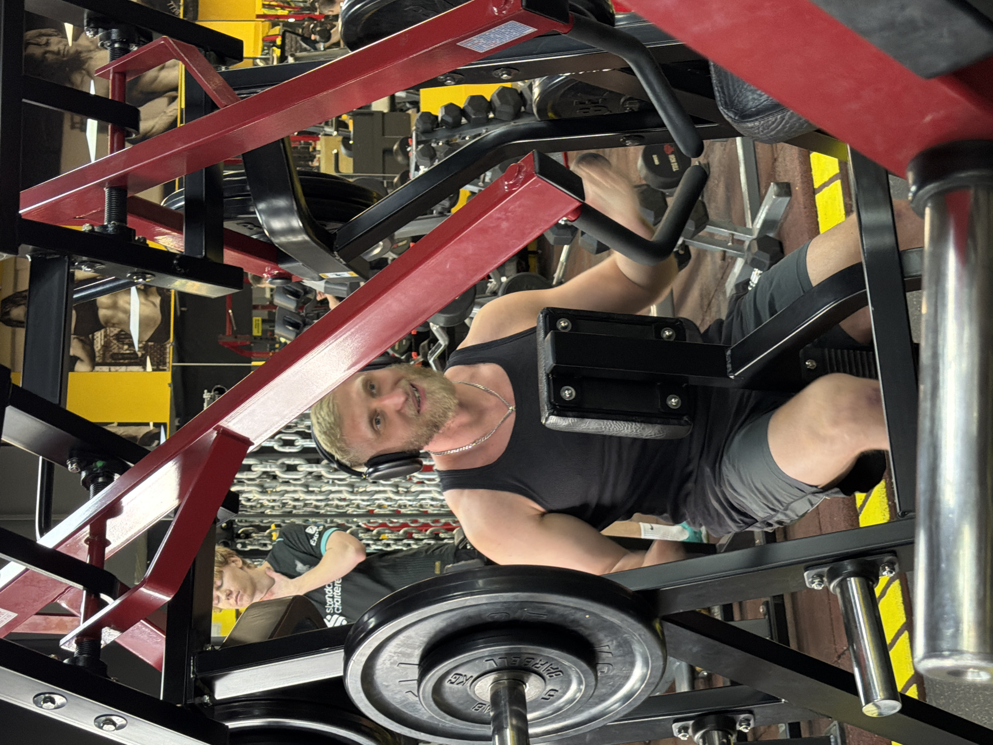 Morning gym session documented in Krasnoyarsk with architectural observations