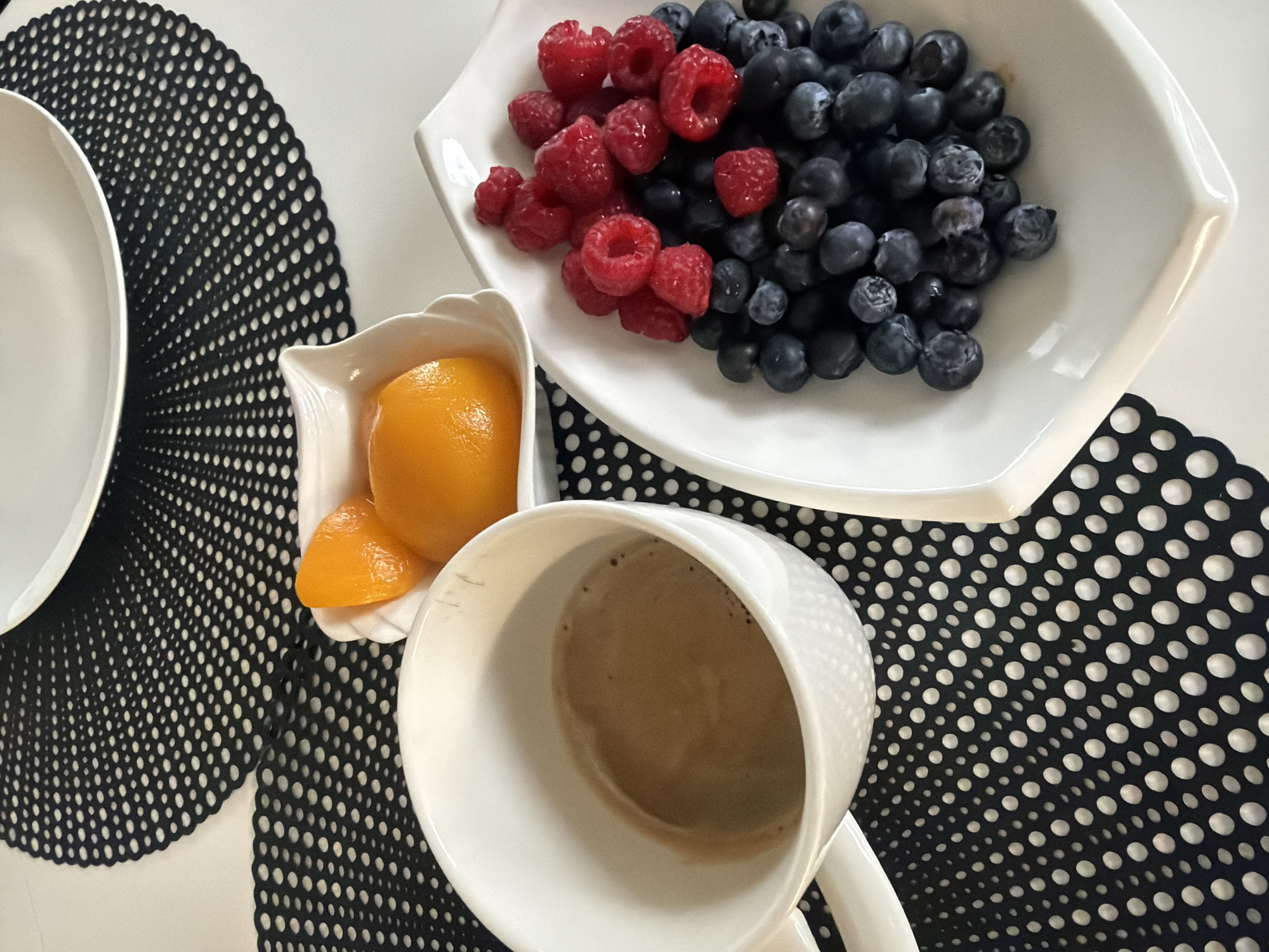 Morning breakfast routine documented in Baloži, Latvia includes pet feeding