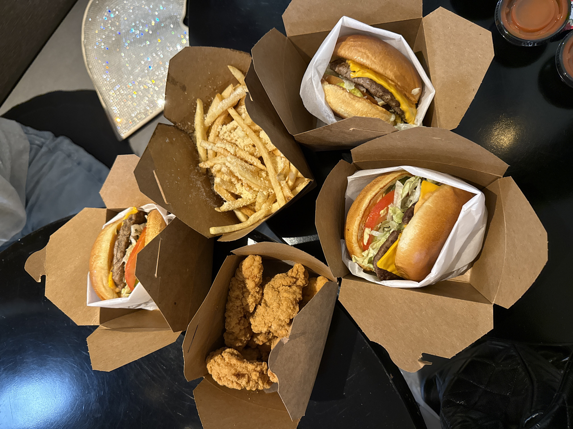 Late-night takeout food containers documented in Los Angeles
