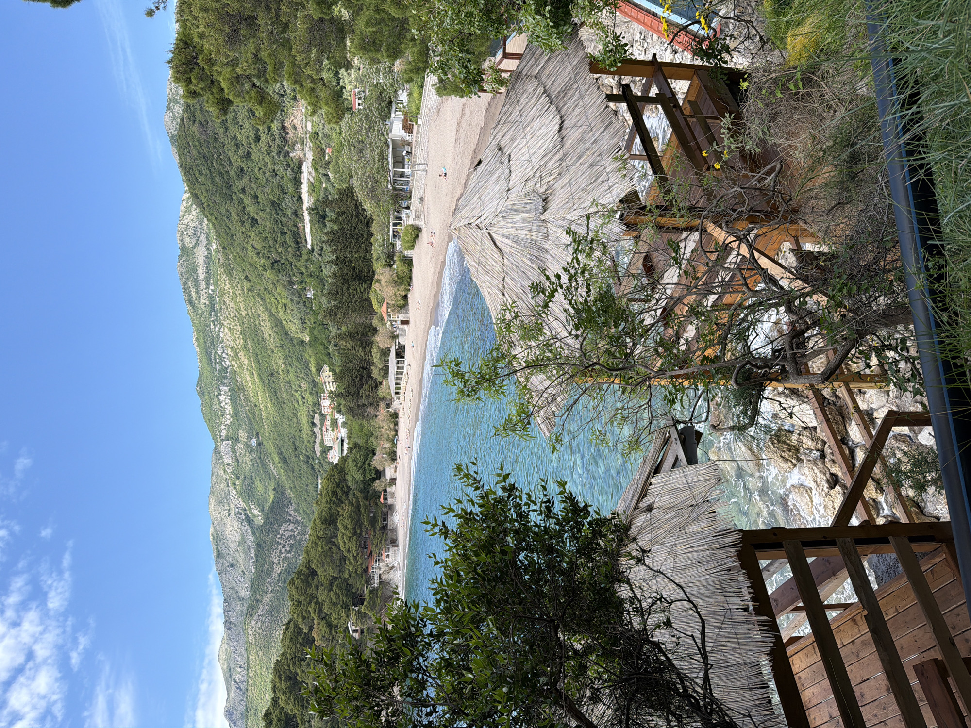 Coastal scene captured at Petrovac beach, Montenegro