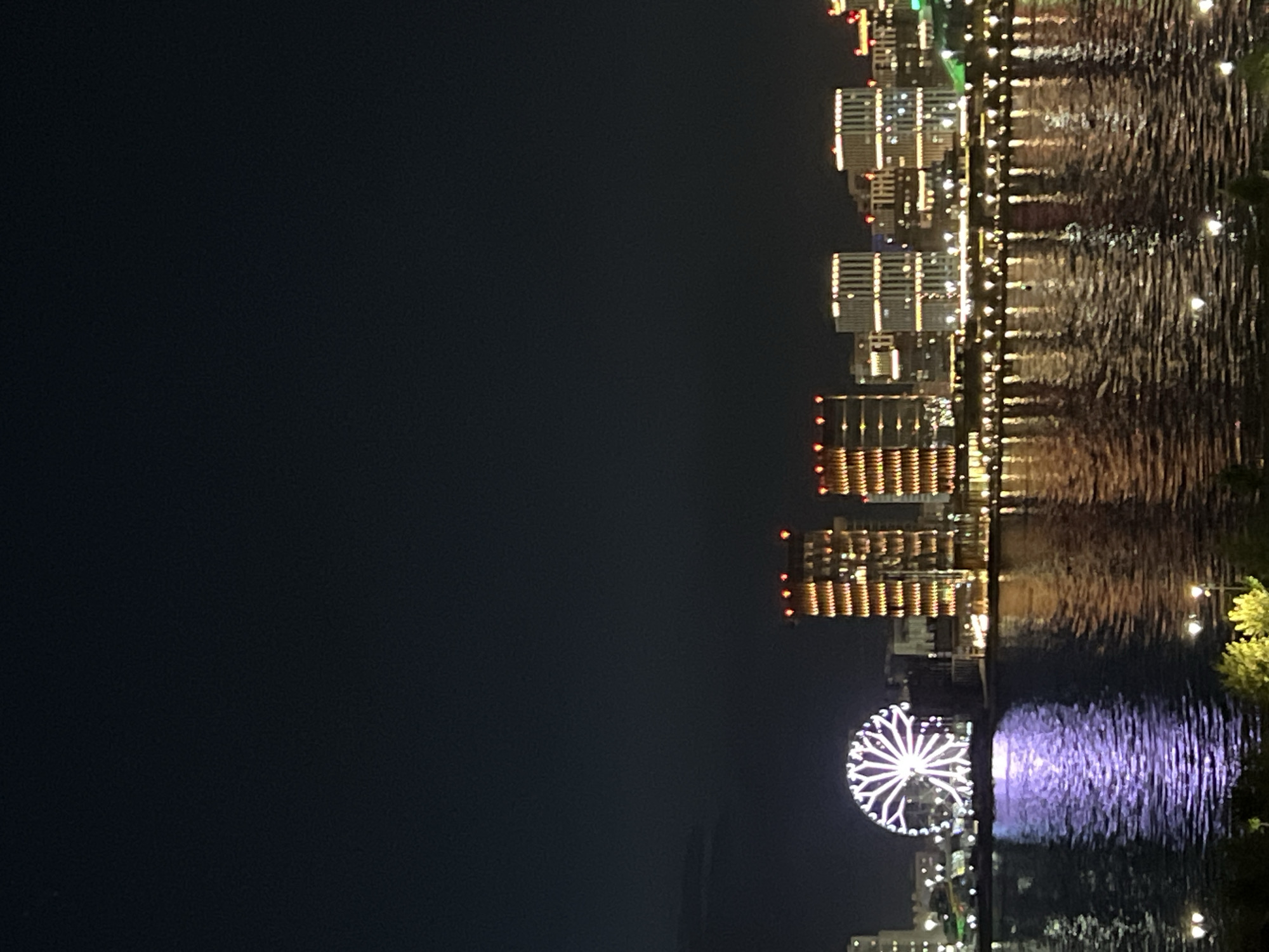 Kazan riverside illuminated at night, captured by witnesses