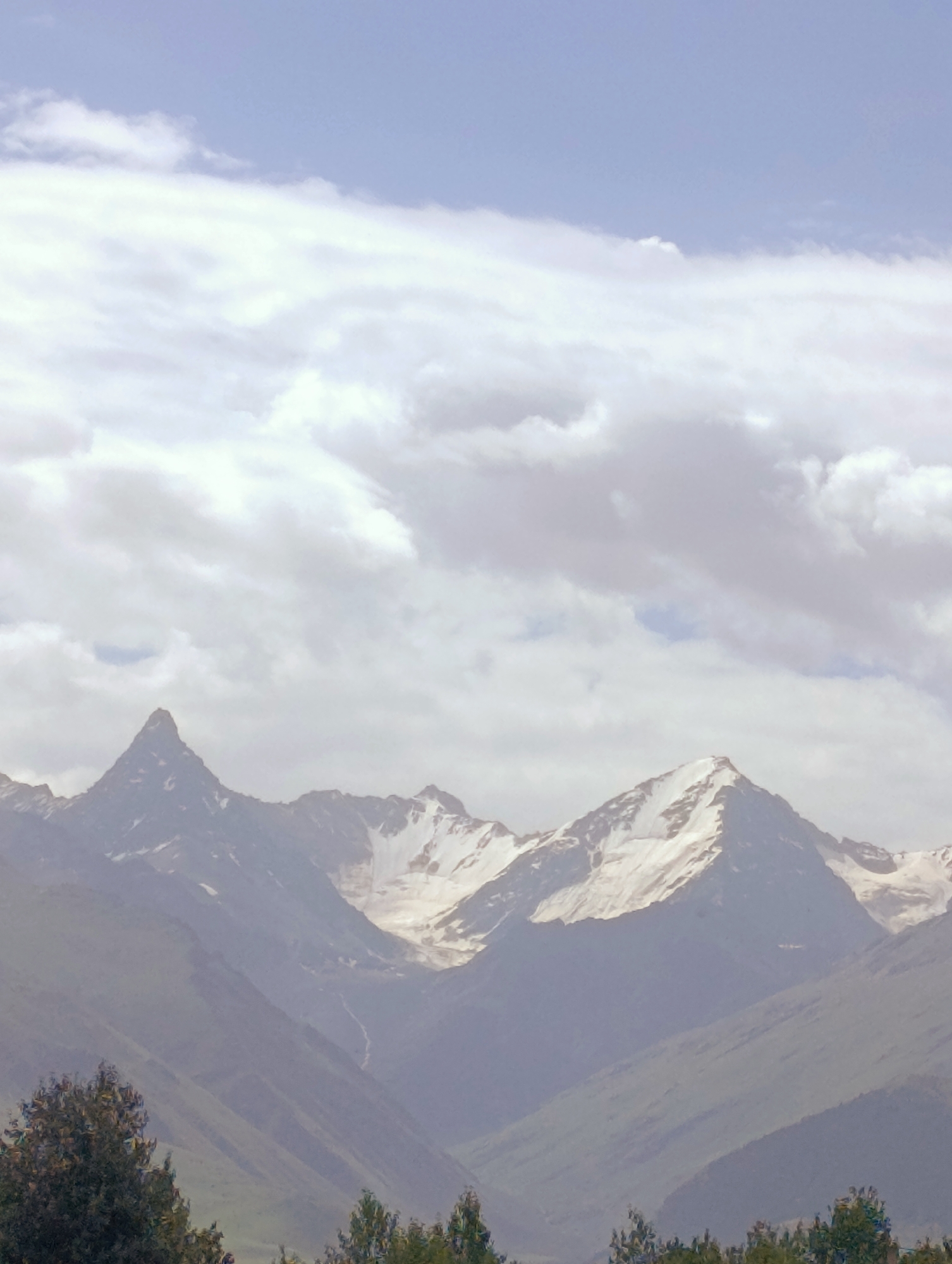At-Bashy livestock market, framed by snowy Kyrgyz peaks