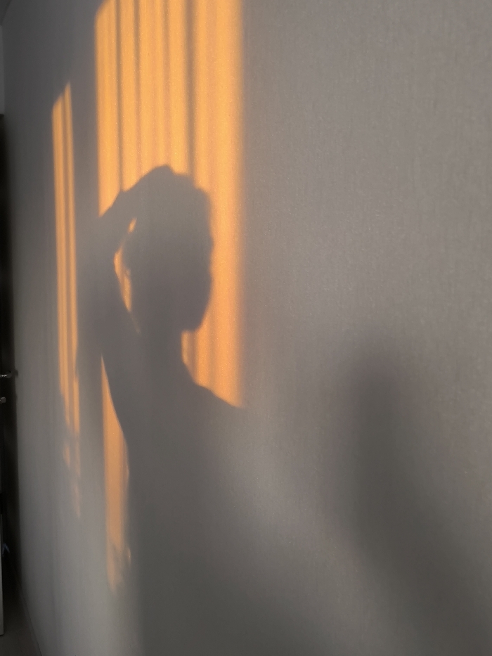 Winter sunrise documented through windows in Vinnytsia, Ukraine