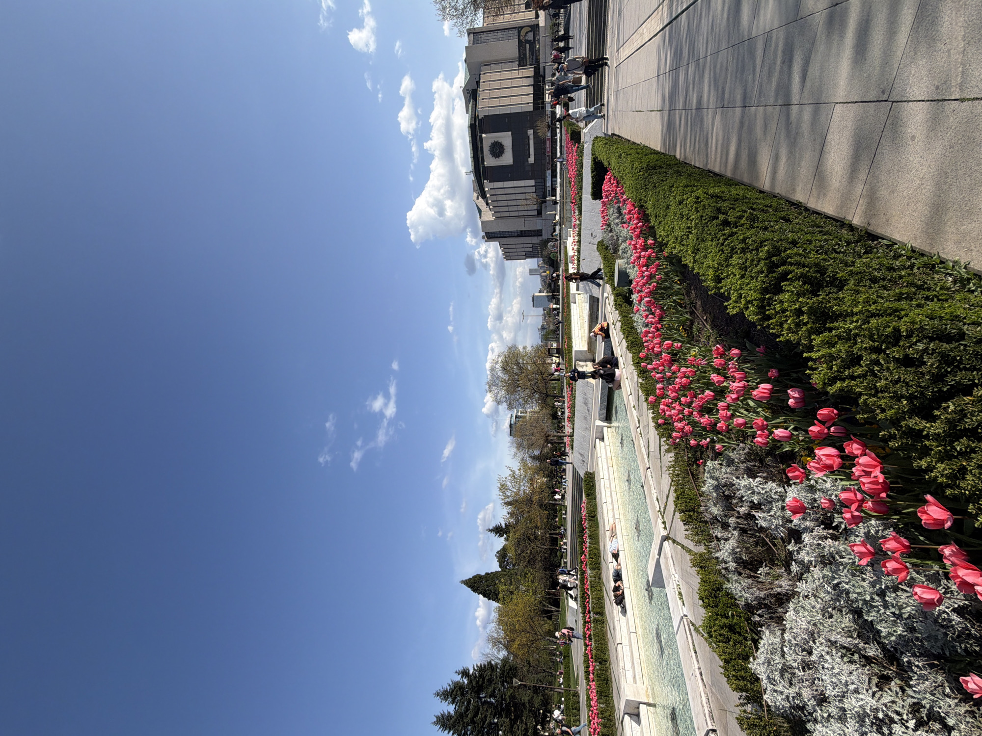 Spring afternoon scenes documented around Sofia's public spaces
