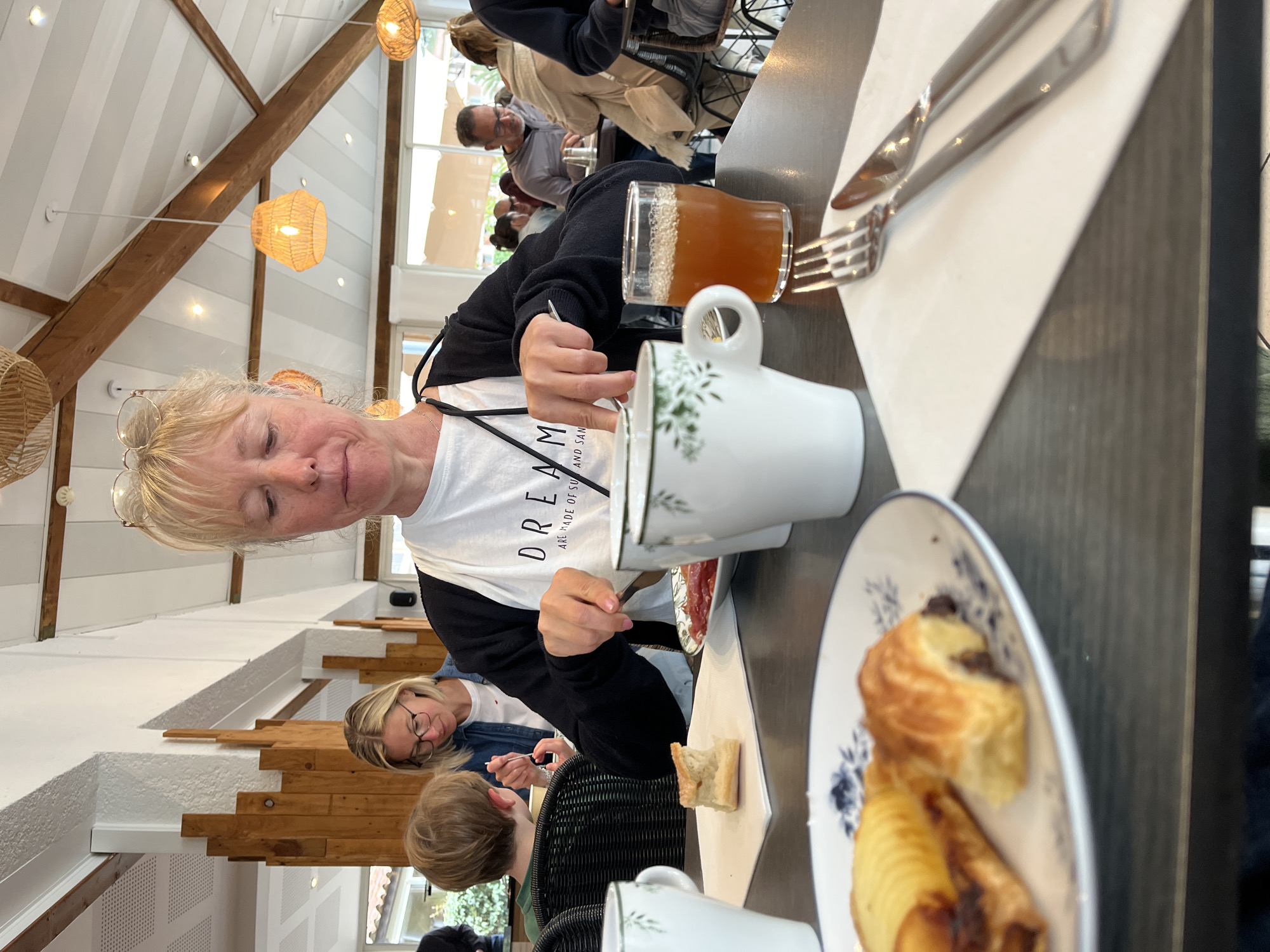 Morning café visit documented in Grimaud, France