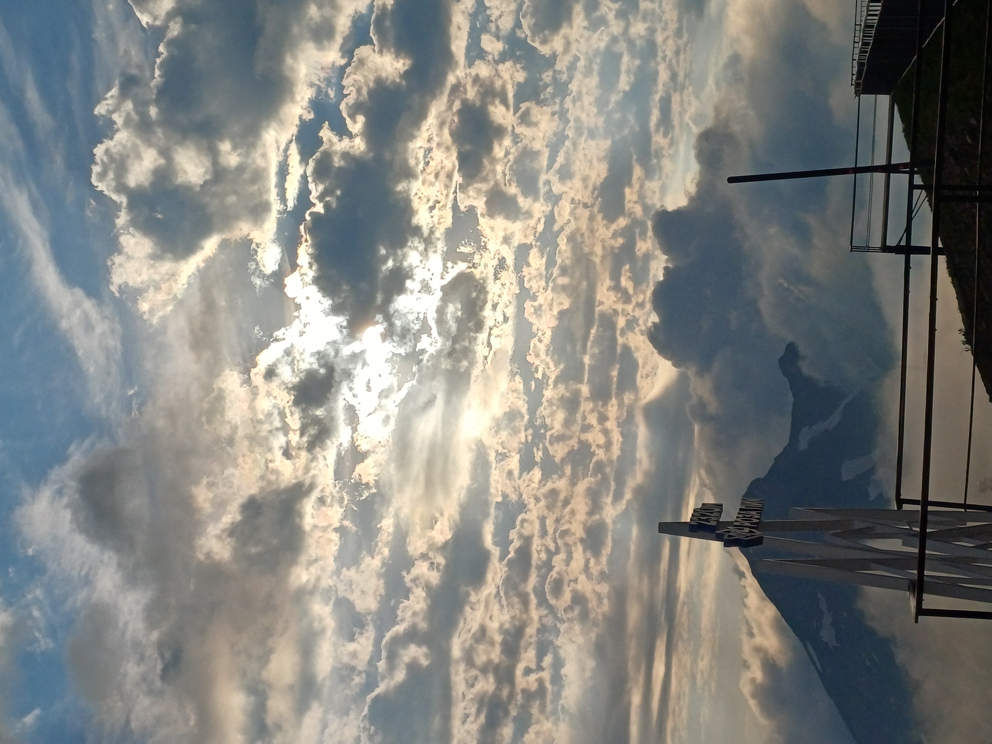Summer day at Estosadok mountain resort, gondolas and snowy peaks
