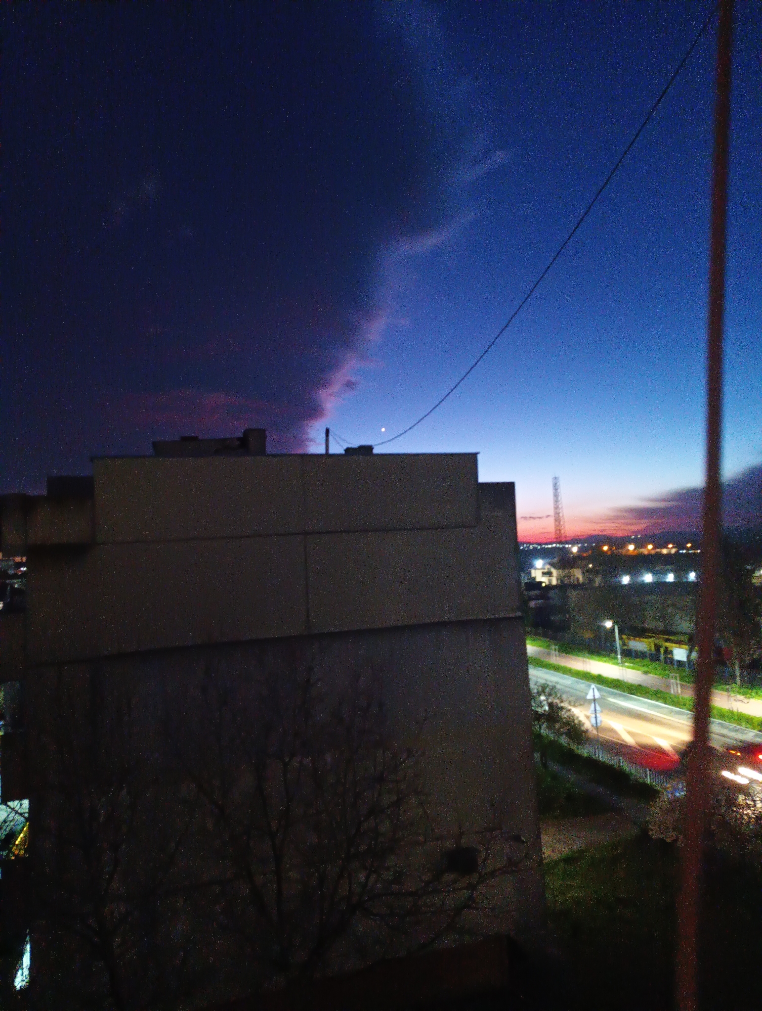 Quiet evening documented in small Bulgarian town