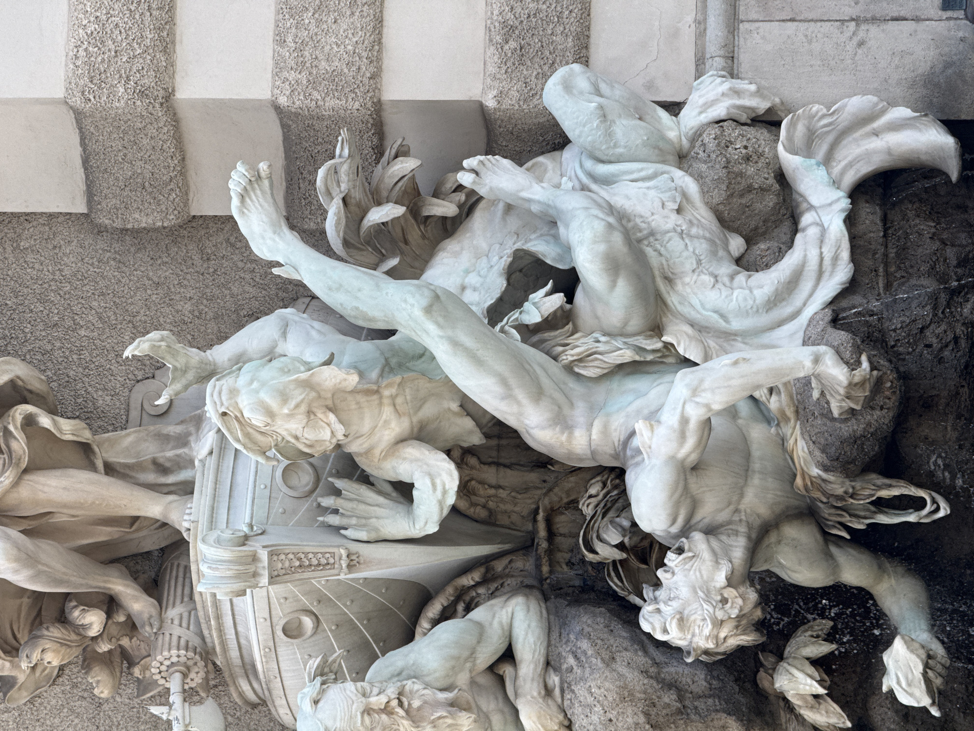 Tourist documents baroque architecture during Vienna walking tour