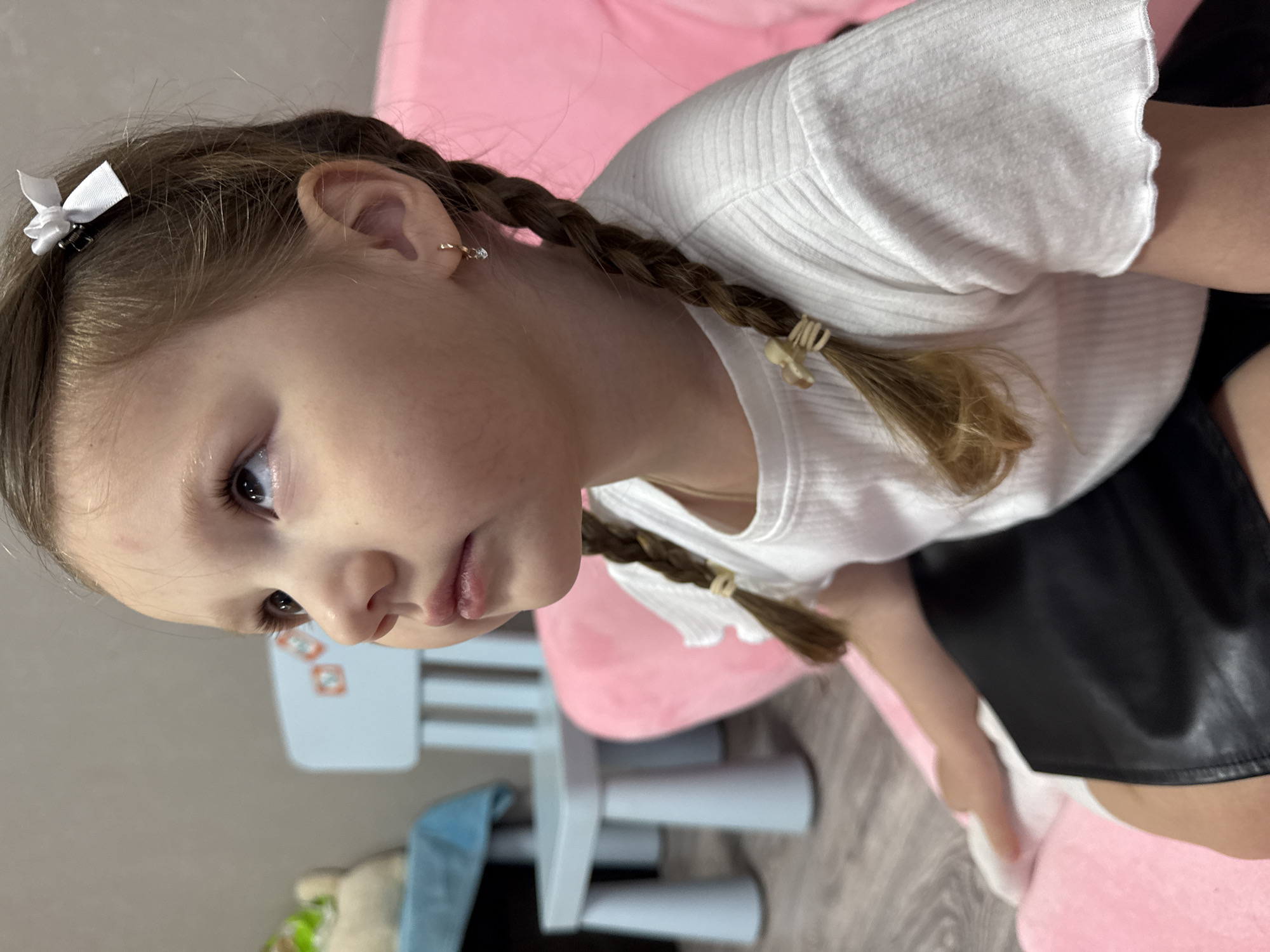 Young girl photographed in traditional dress in Кипчак, Russia