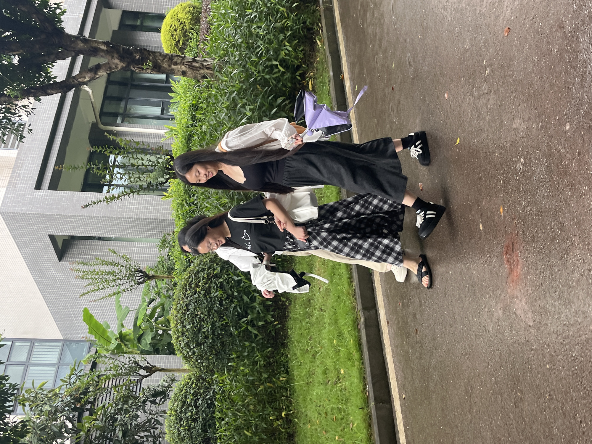 Morning scenes from wet campus and kitchen in Jiangjin