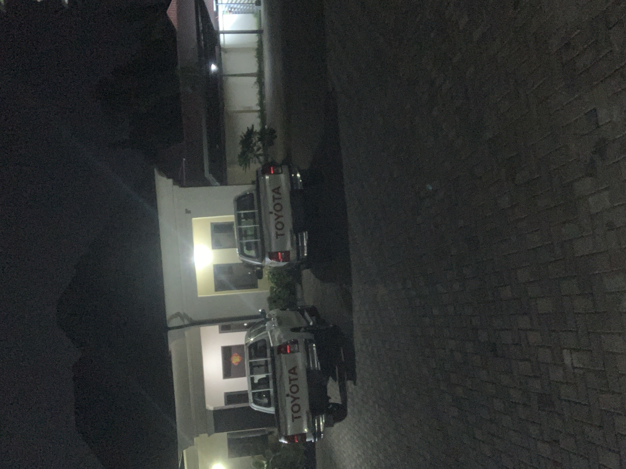 Night scenes around a property in Abuja, inside and out