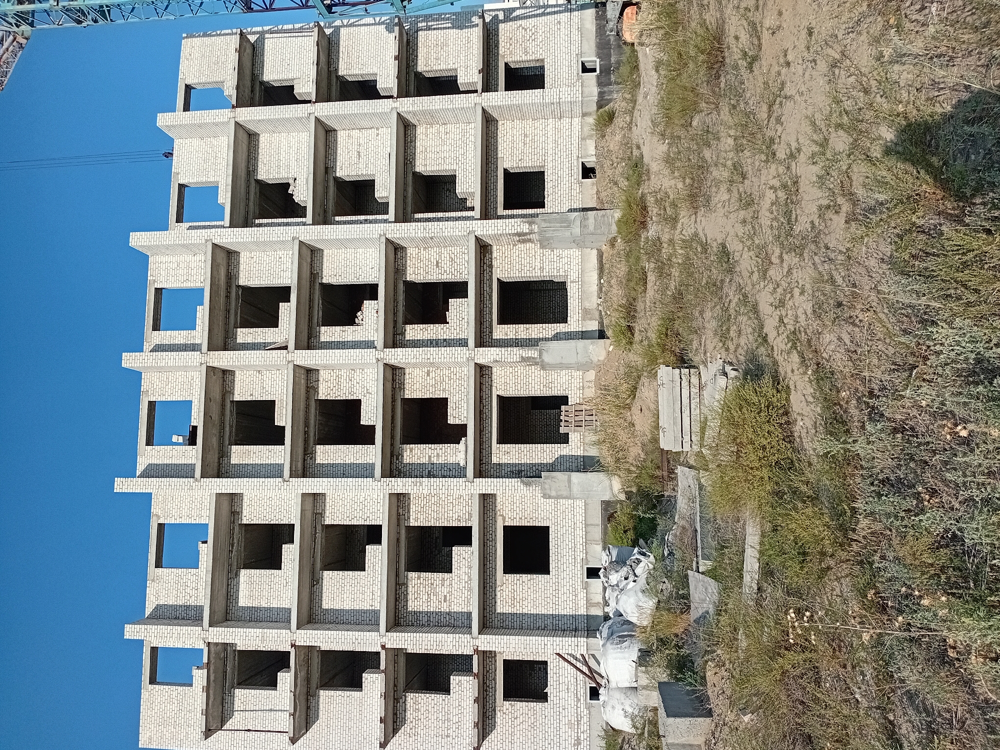 Multi-story building construction underway in Semey, Kazakhstan
