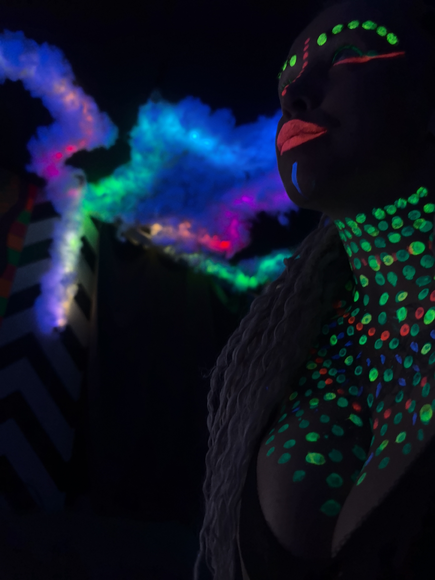UV Paint Portrait Session Documented in Noviy, Russia