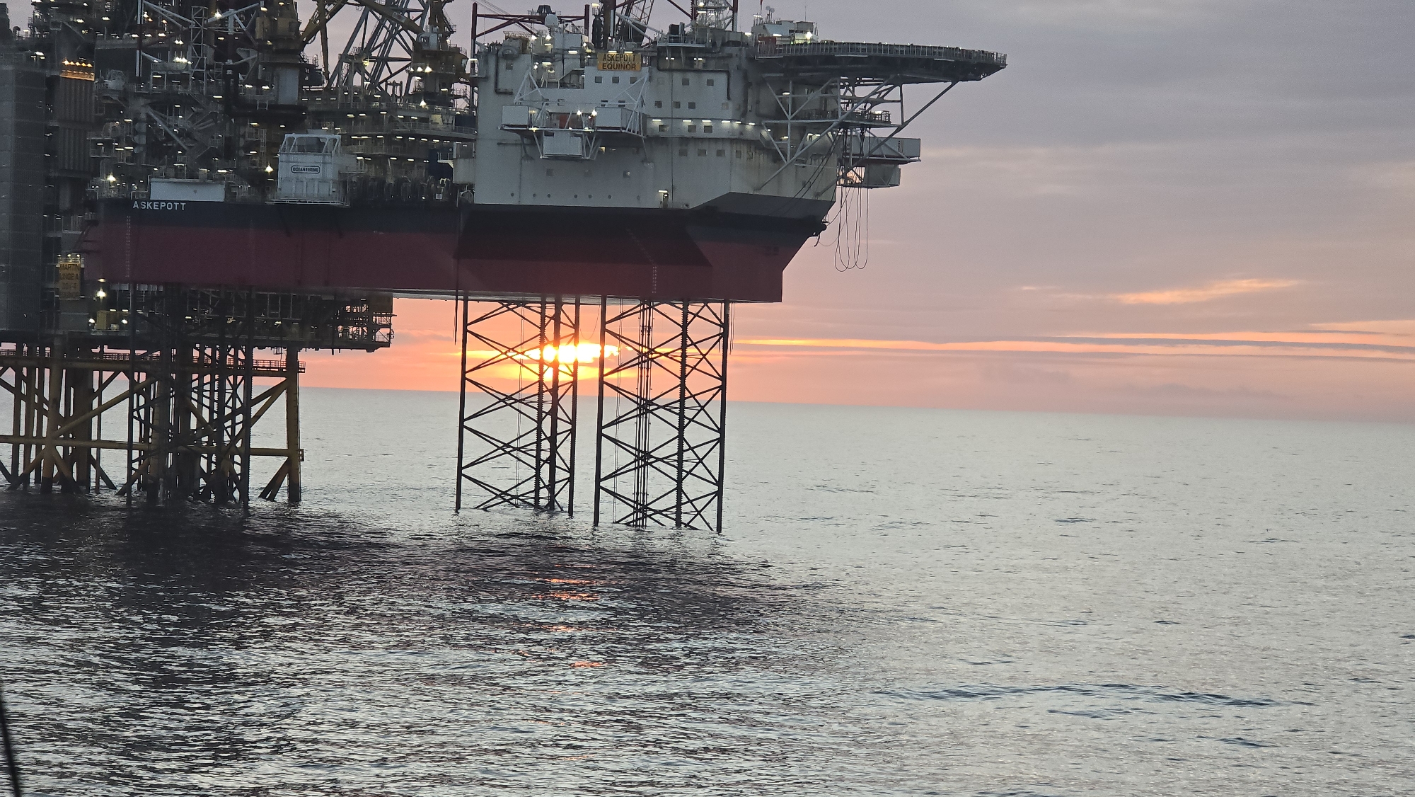 Evening North Sea views documented near Norwegian coast