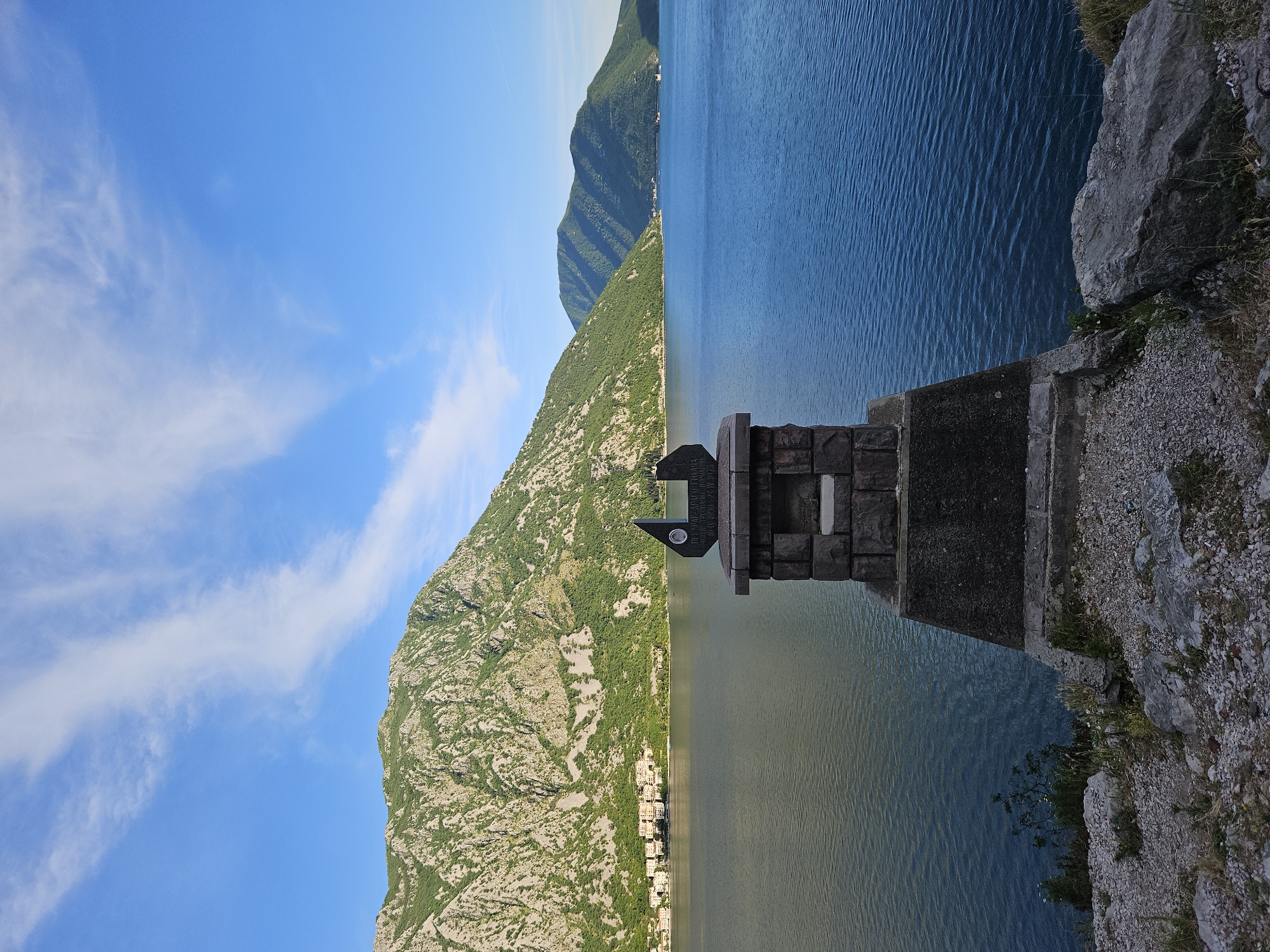 Tourist documents Risan views and cave exploration in Montenegro