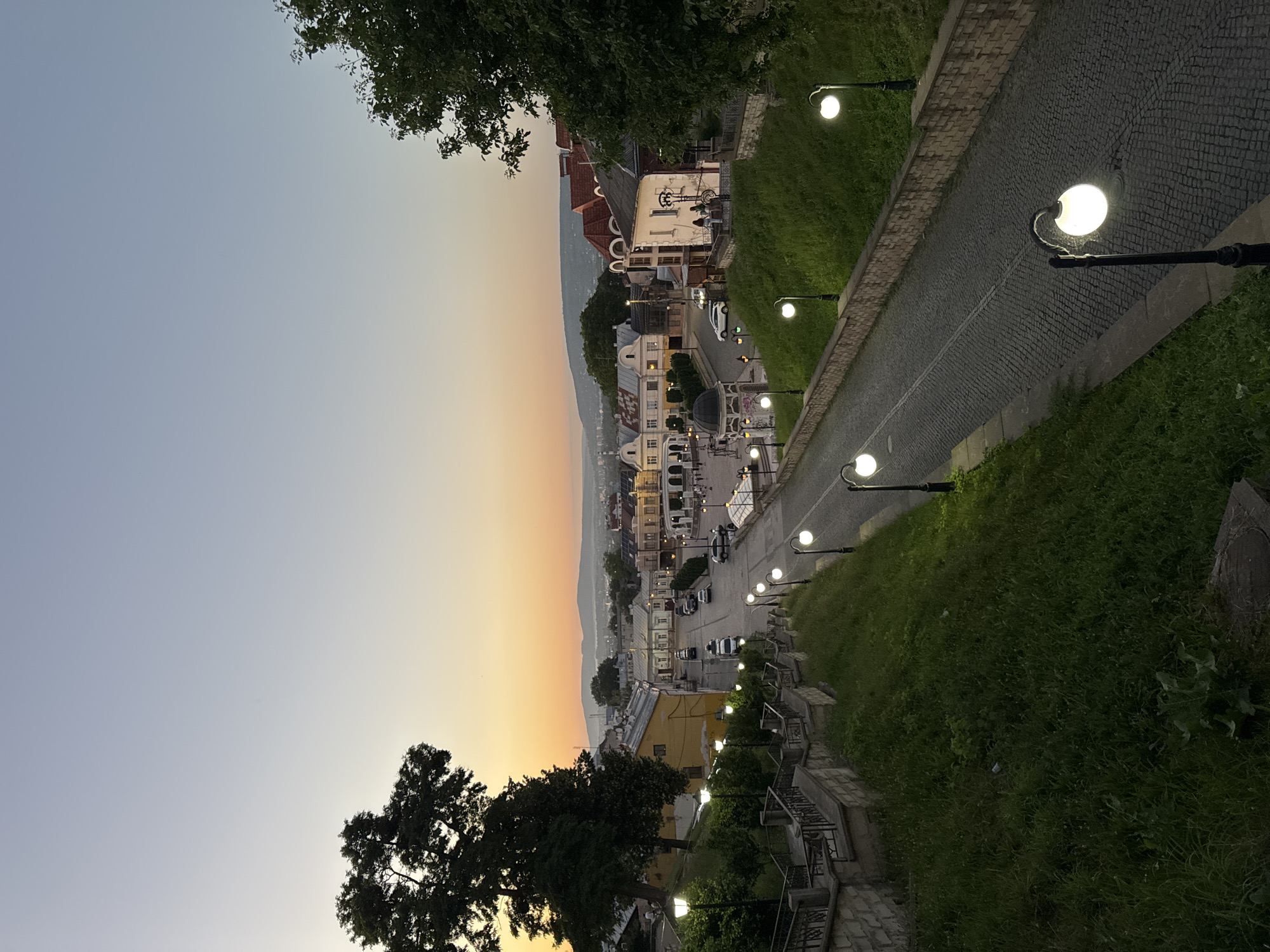 Chernivtsi at golden hour, streets and squares.