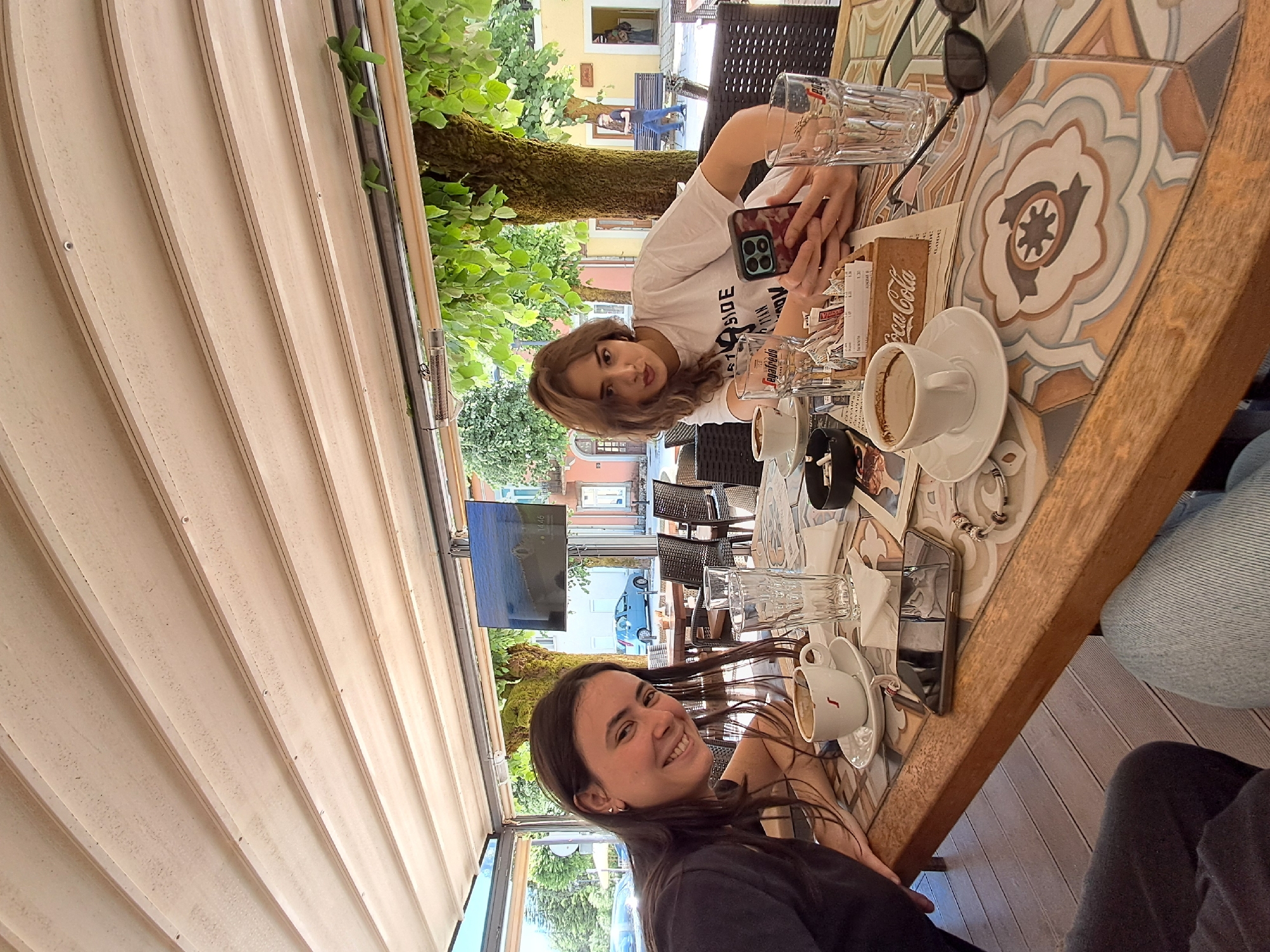 Outdoor cafe afternoon in Cetinje, Montenegro